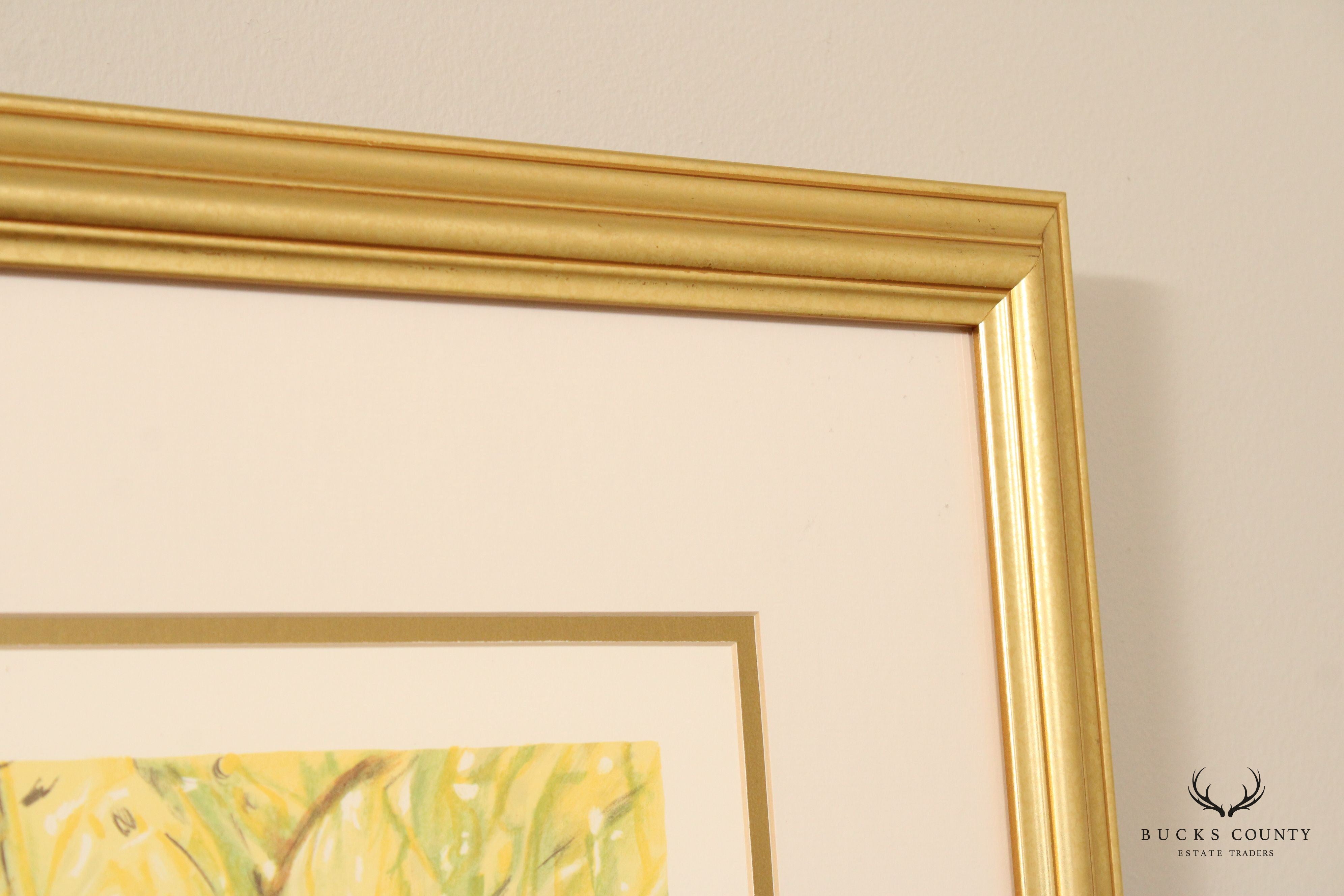 Claude Fossoux 'Mother and Child' Framed Lithograph Print