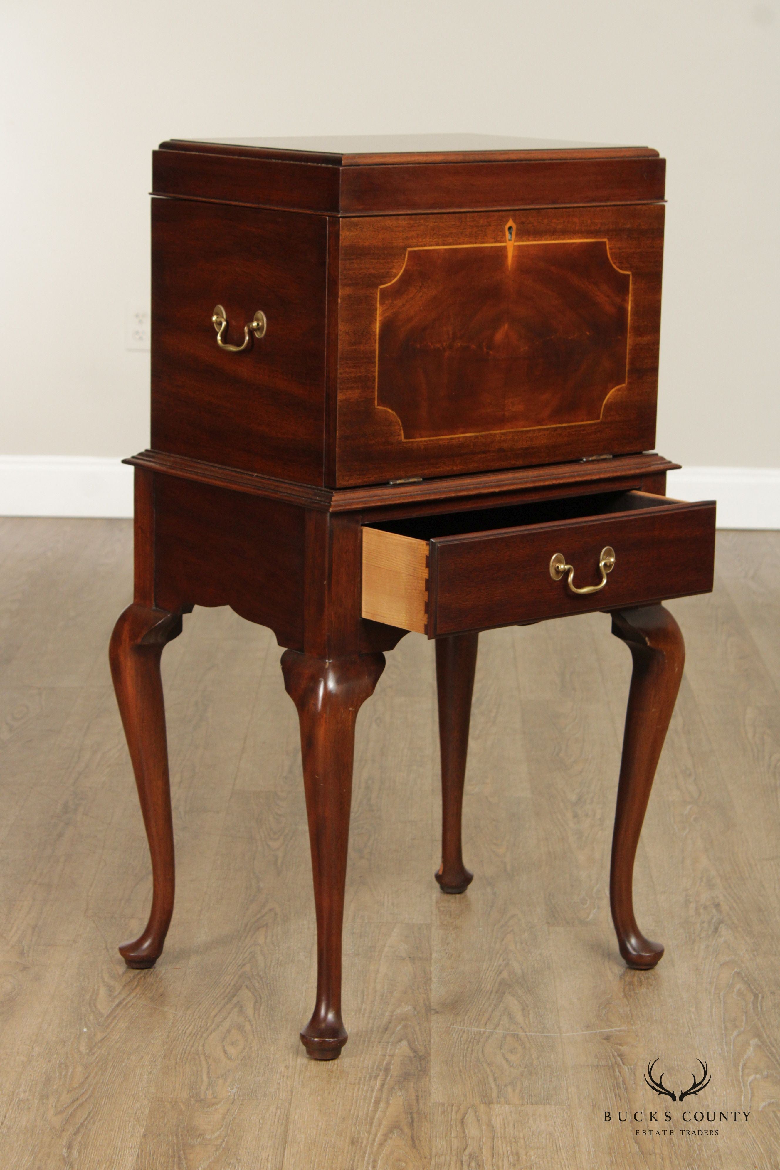 Henkel Harris Queen Anne Style Mahogany Silver Chest