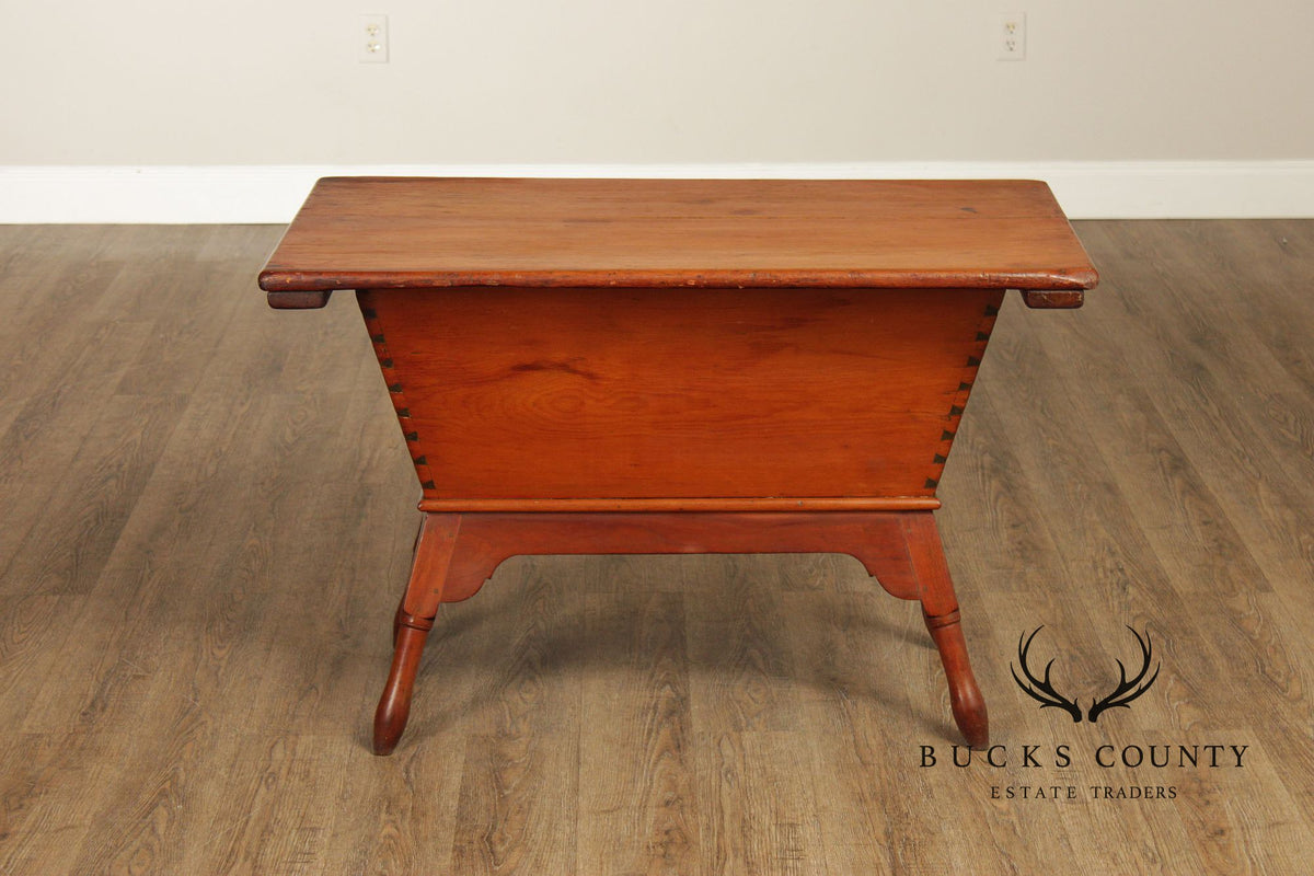 Antique Primitive Pine Dough Box Table With Removable Top