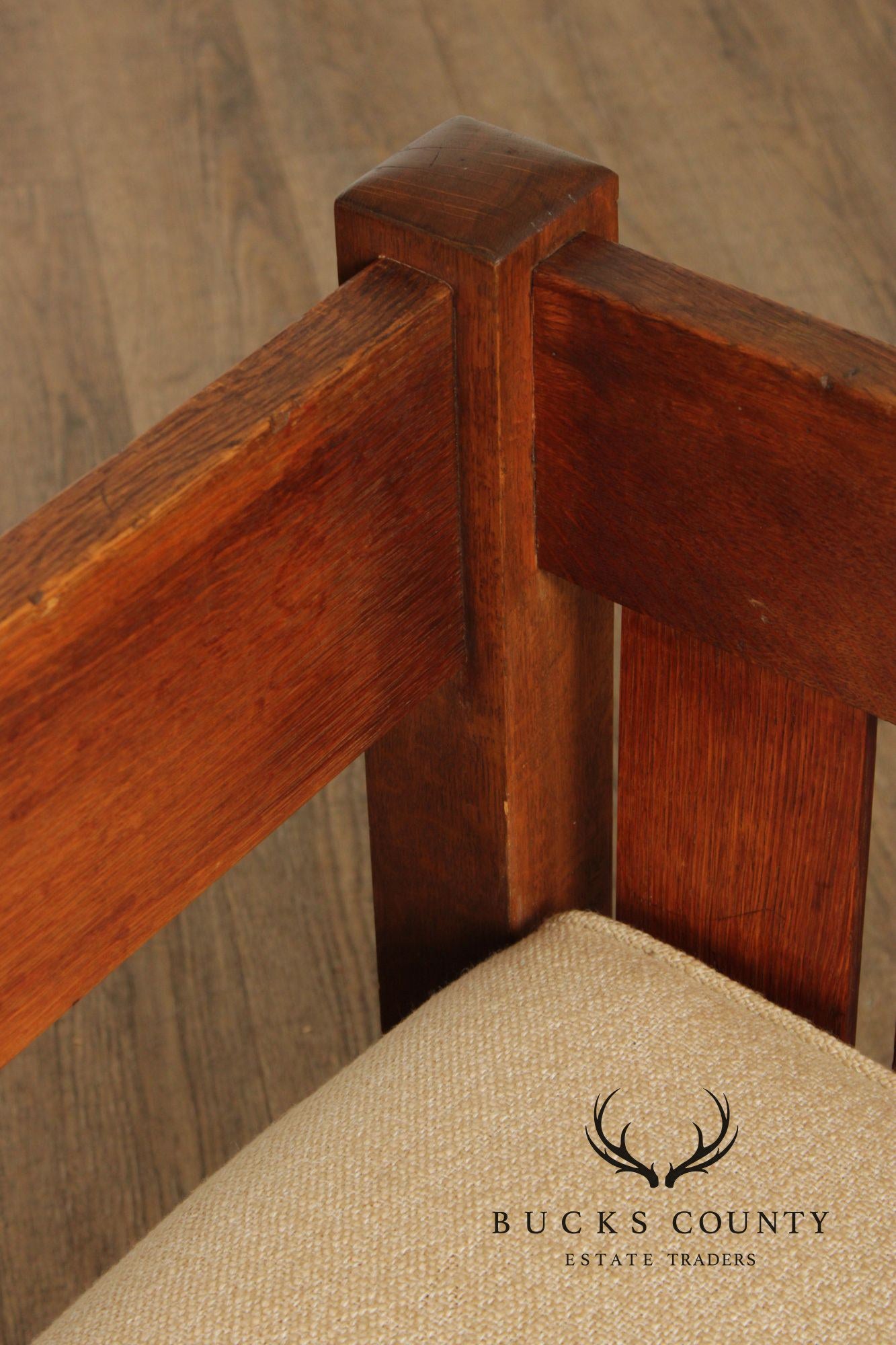 Gustav Stickley Mission Oak Even Arm Settle Sofa