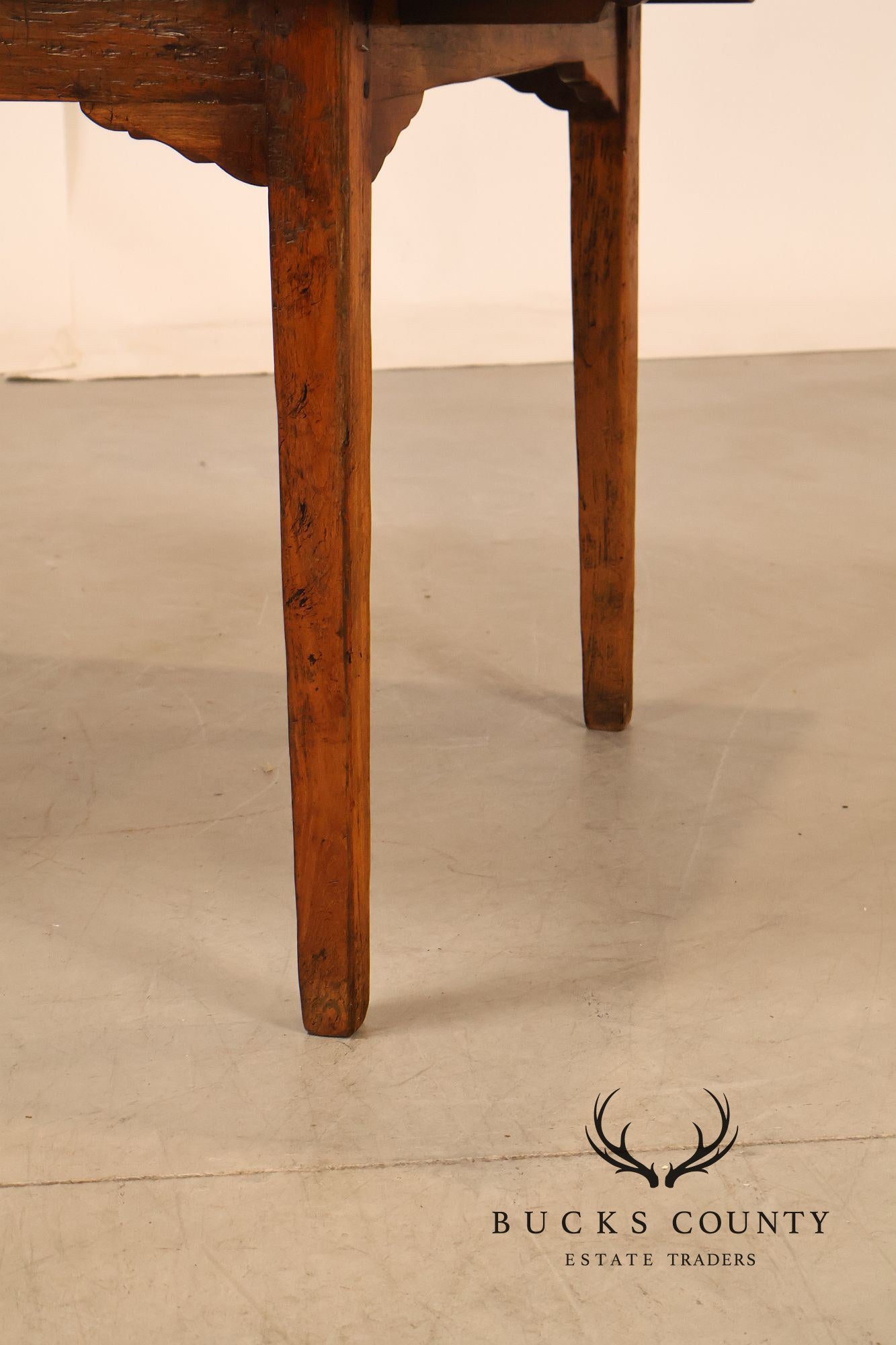 Antique Farmhouse Walnut Draw-Leaf Dining Table
