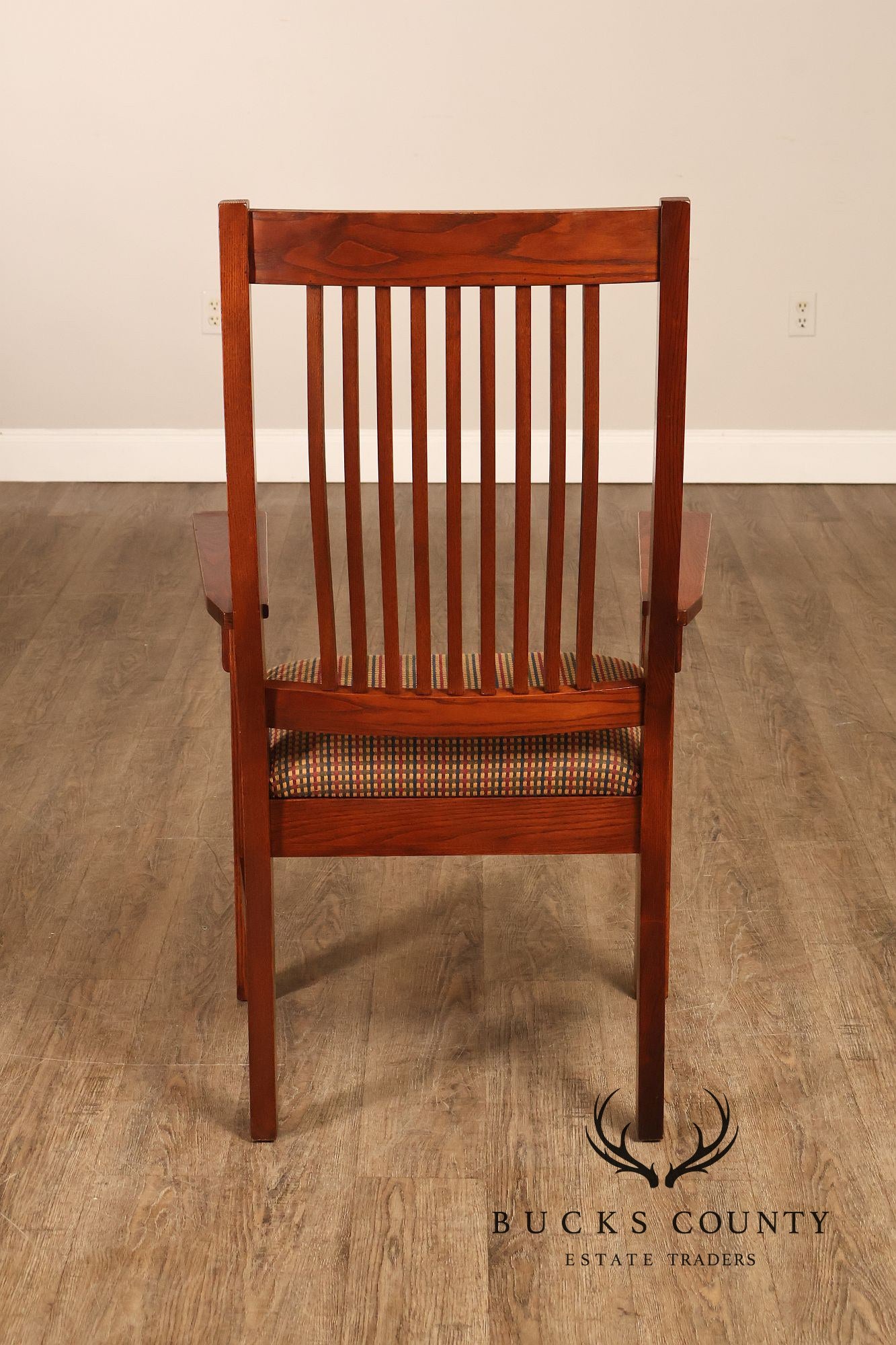 Nichols & Stone Mission Oak Style Set Of Eight Dining Chairs