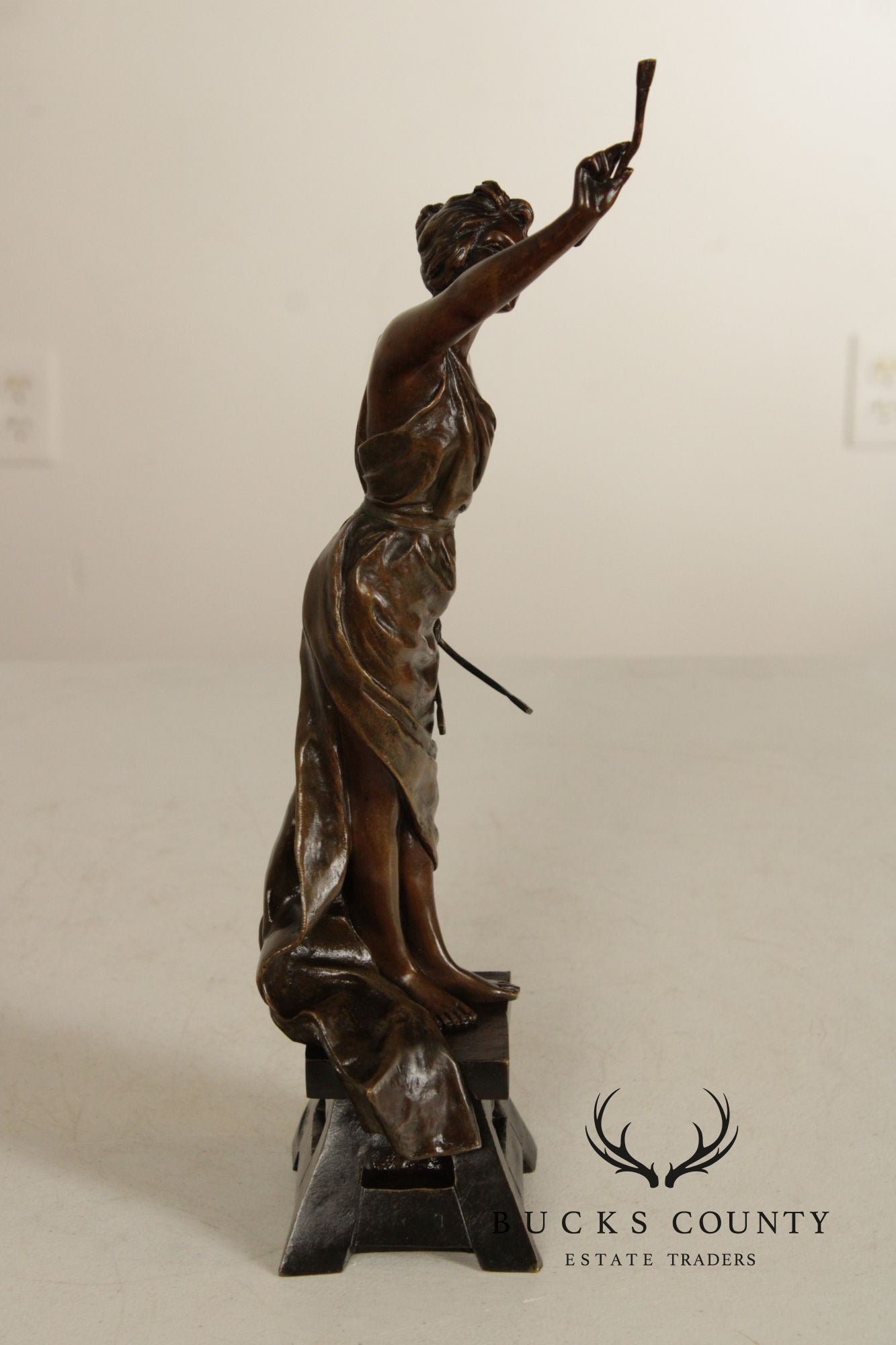 Emmanuel Villanis Bronze Statue, 'L'Amour de L'Art'