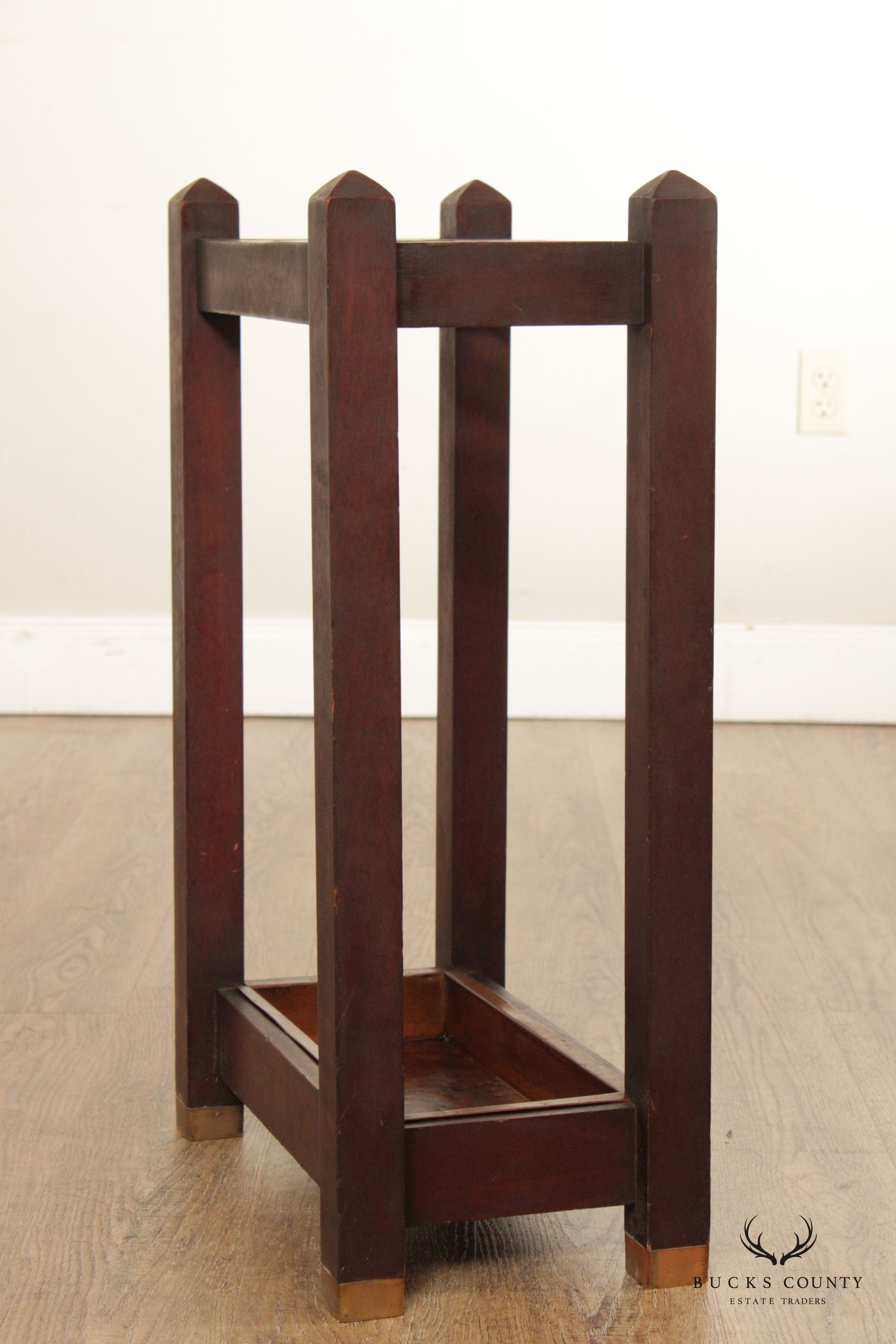 Antique Mission Style Umbrella Stand