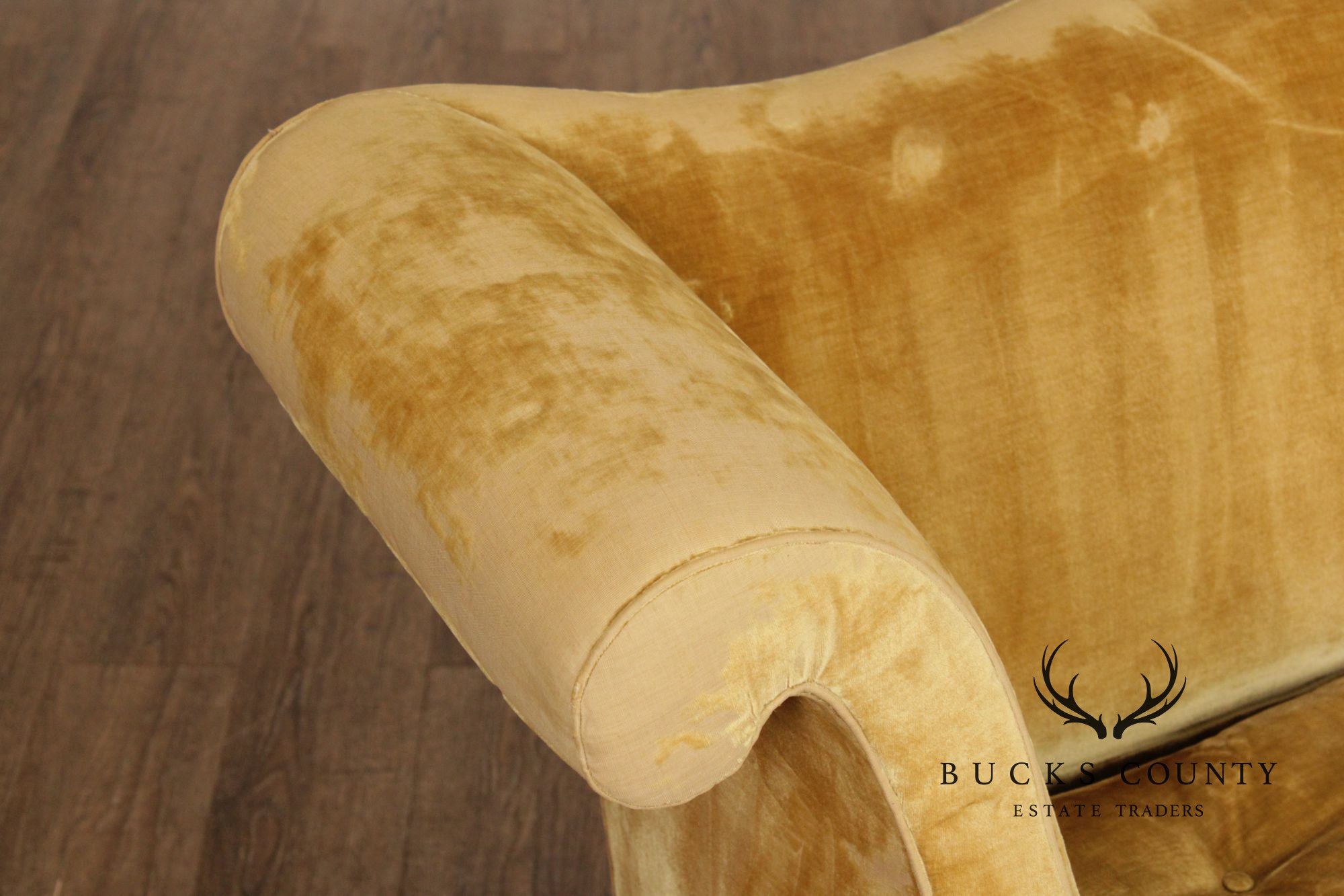 Georgian Style Custom Mahogany Camelback Sofa