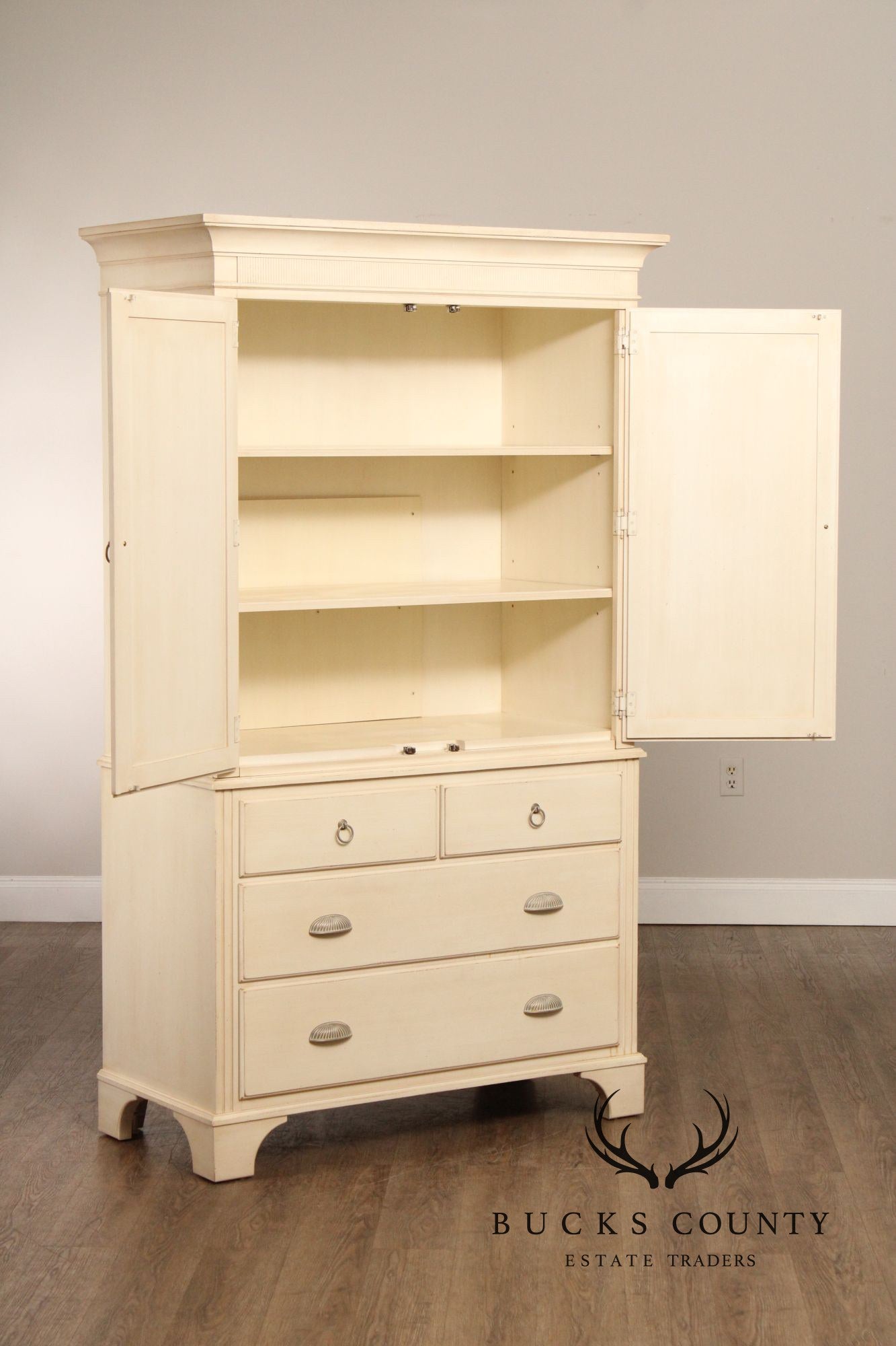 Ethan Allen Swedish Home Collection Painted Armoire Cabinet