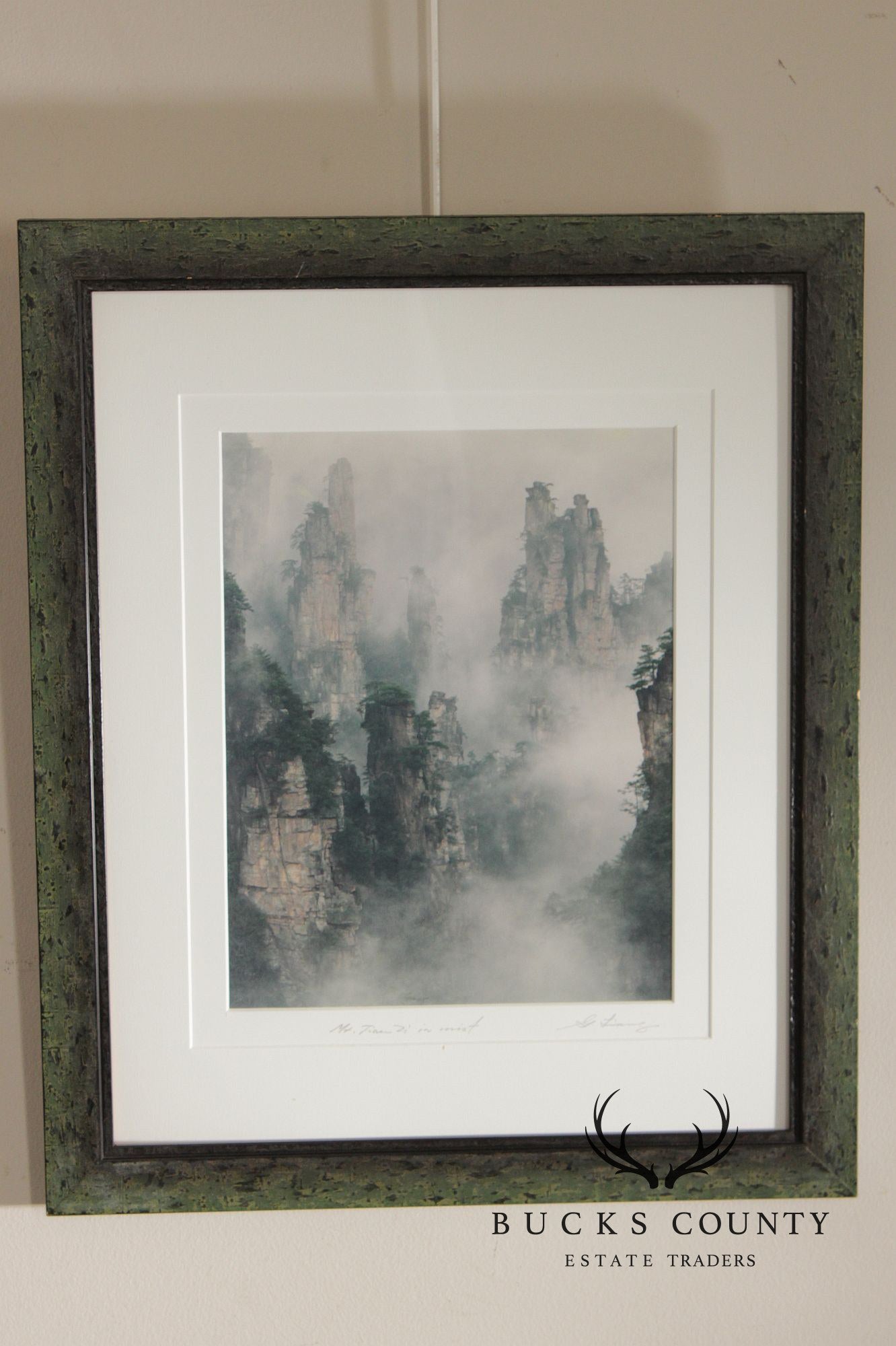 Keith Guo Ji Liang Framed Photograph, 'Mt. Tian Zi in Mist'