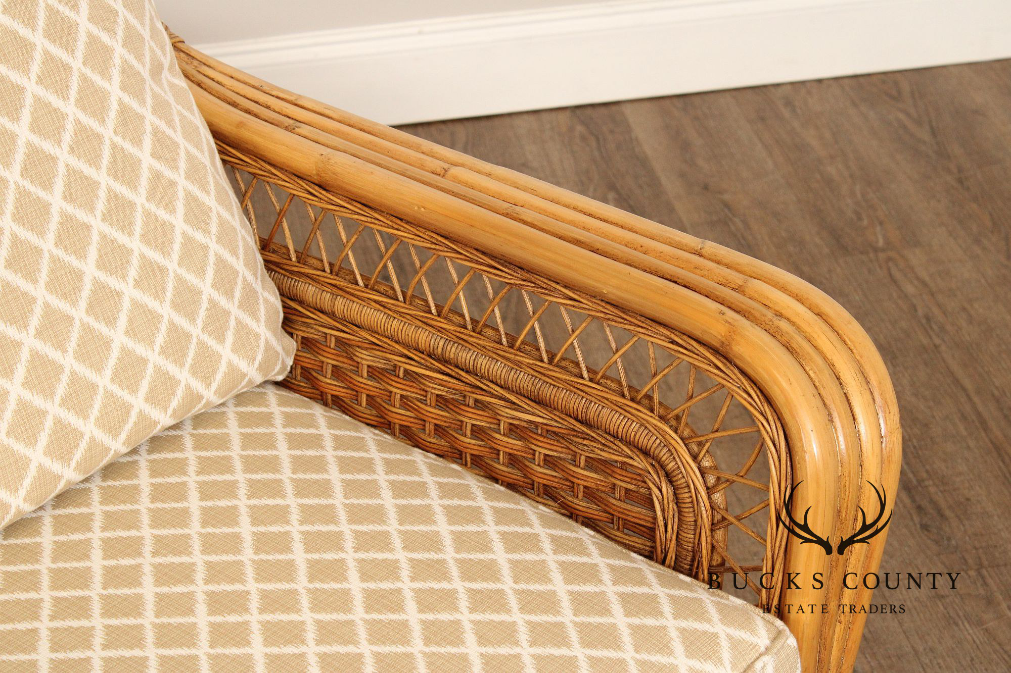 Braxton Culler Rattan and Wicker Loveseat