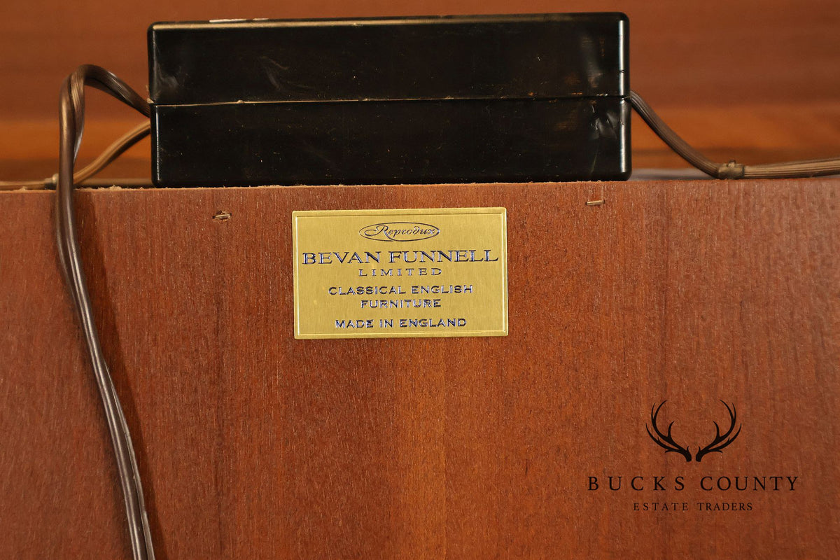 Bevan Funnell Reprodux English Georgian Style Inlaid Mahogany Breakfront