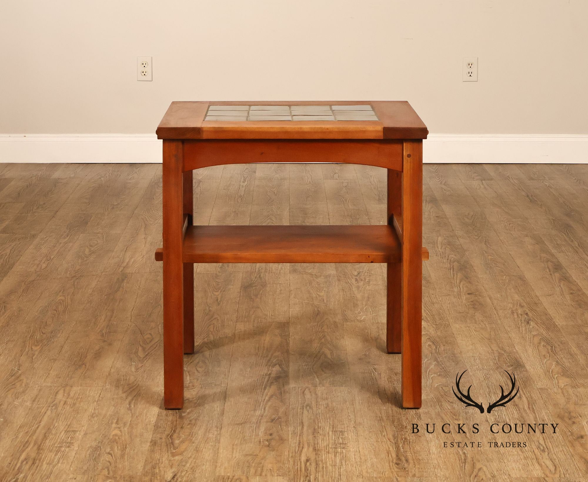 Stickley Mission Collection Tile Top Cherry End Table