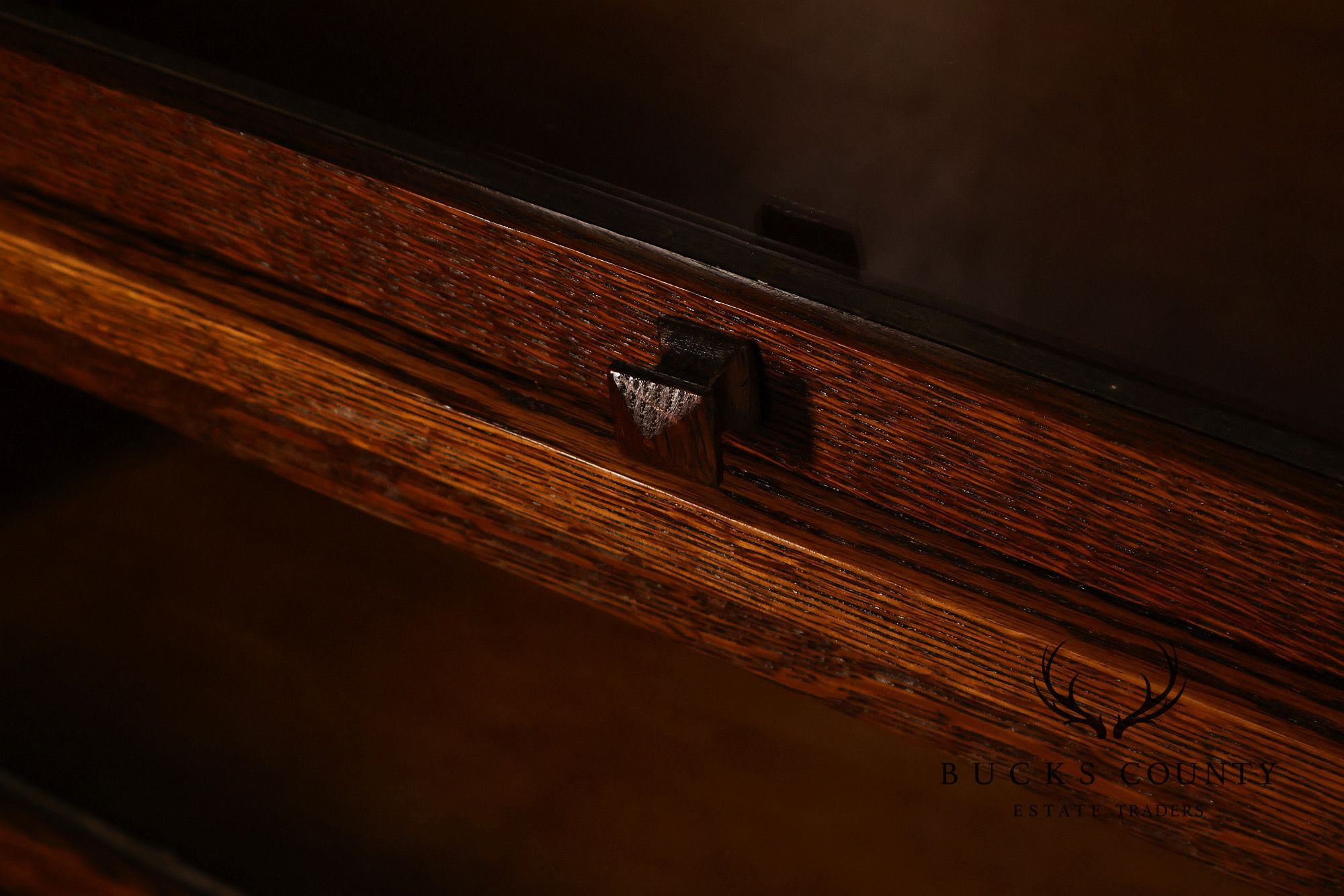 Antique Globe Wernicke Mission Oak Three Stack Barrister Bookcase With Base Drawer