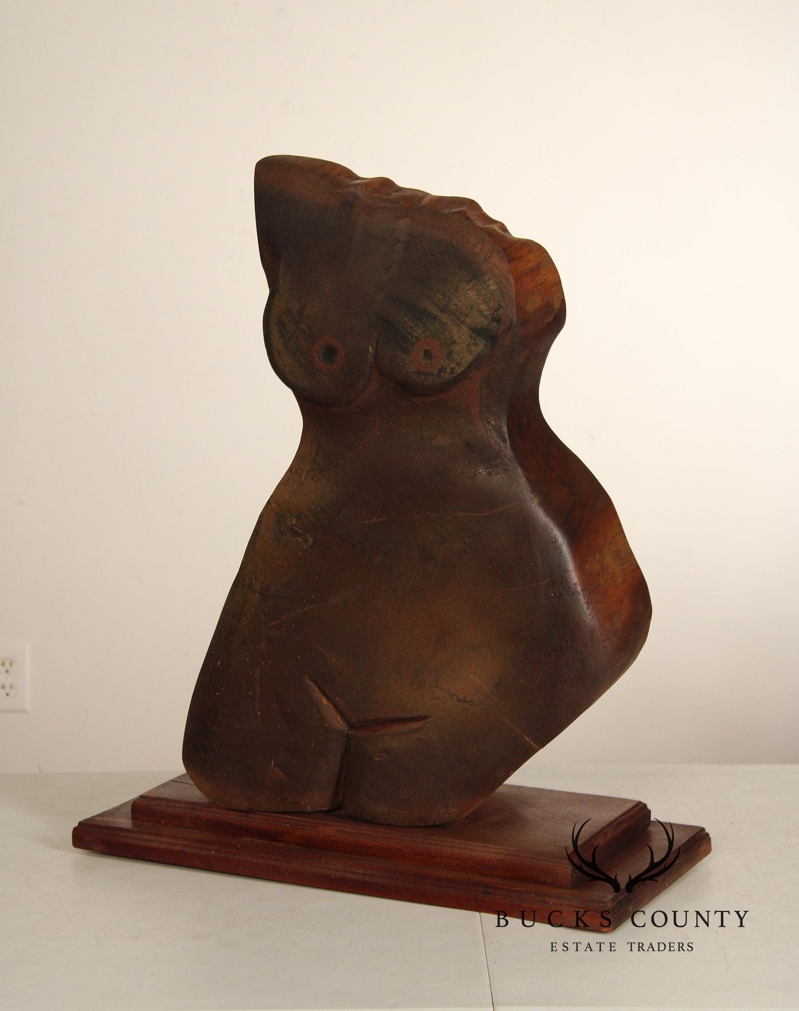 Raymond Rocklin Carved and Painted Wood Abstract Sculpture