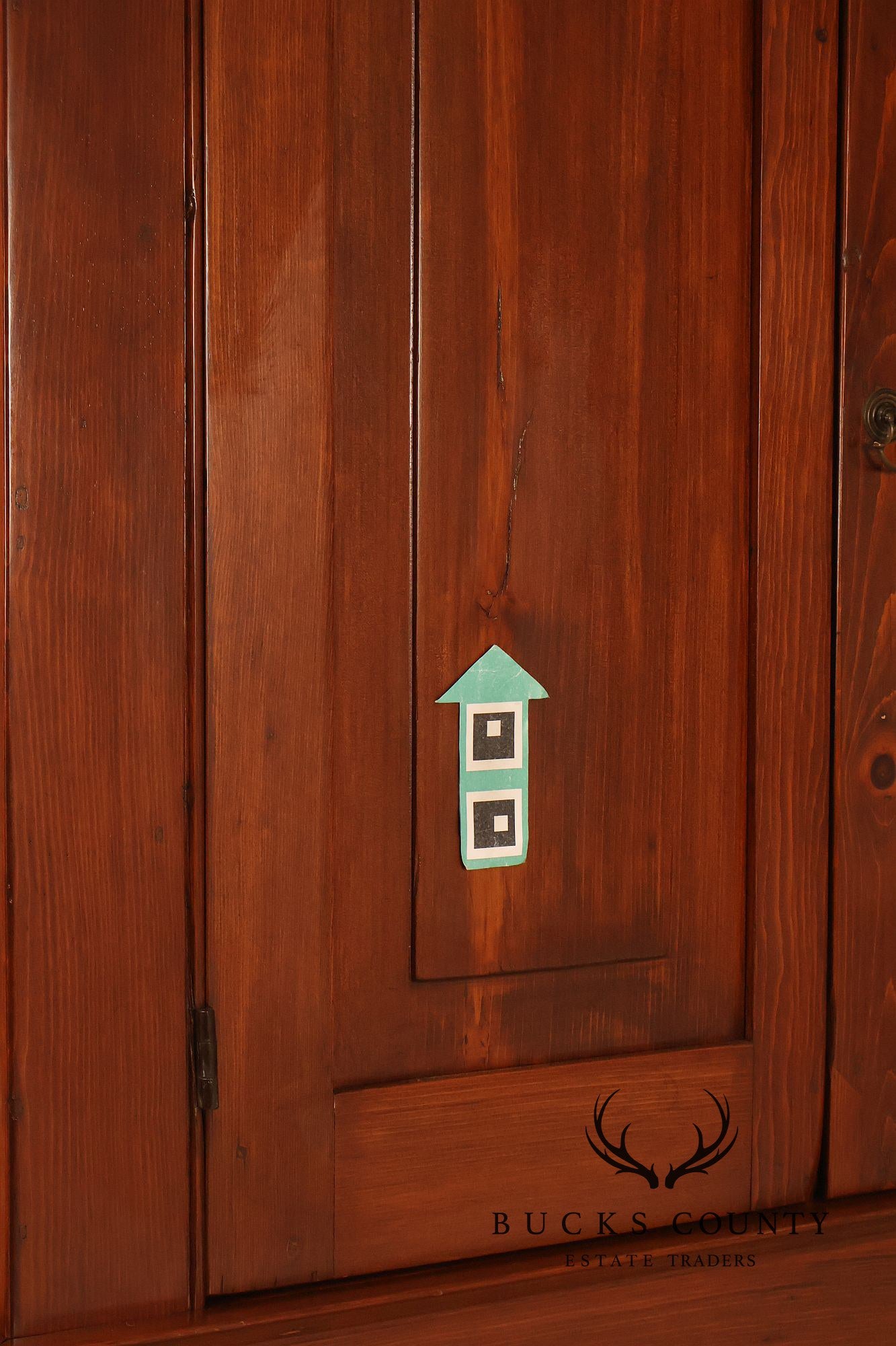 Antique Primitive American Pine Two Piece Pantry Cupboard