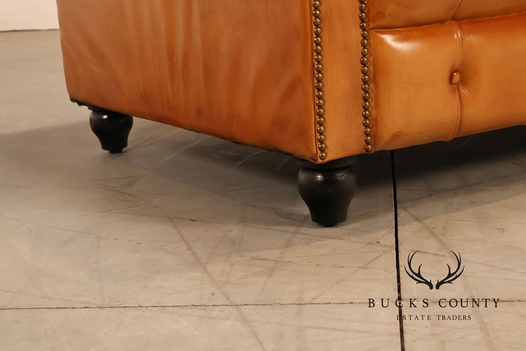 Tufted Leather Chesterfield Sofa
