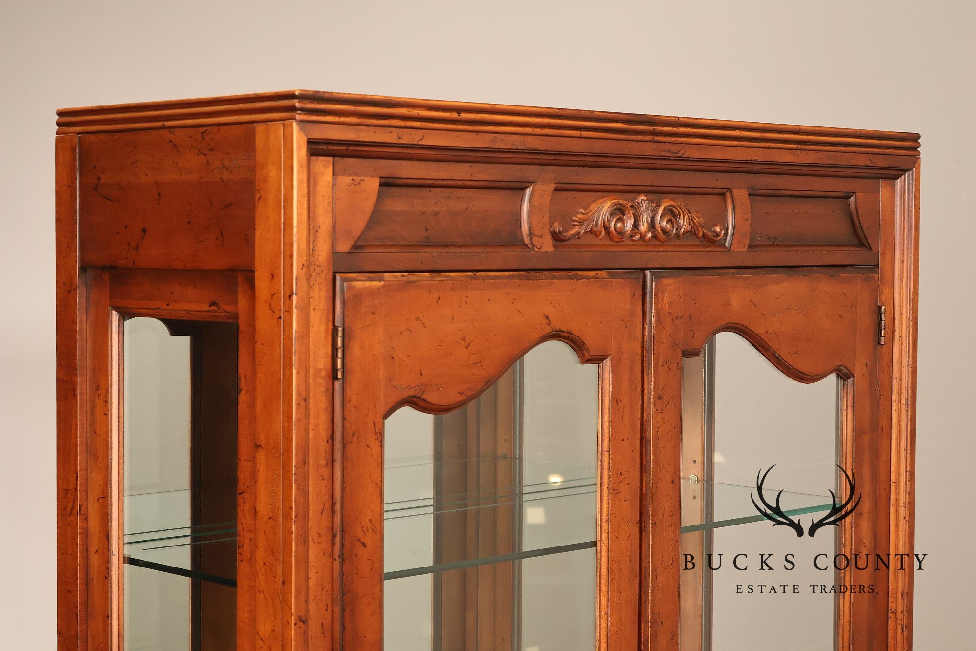 Hickory White Chateau Collection French Style Bunching Curio Cabinet