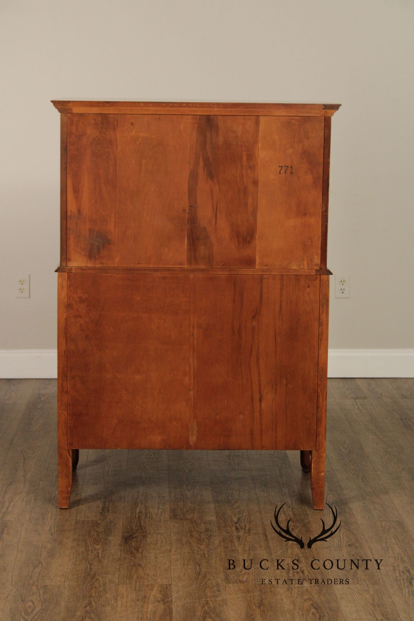 French Provincial Style Vintage Cherry Chest on Chest