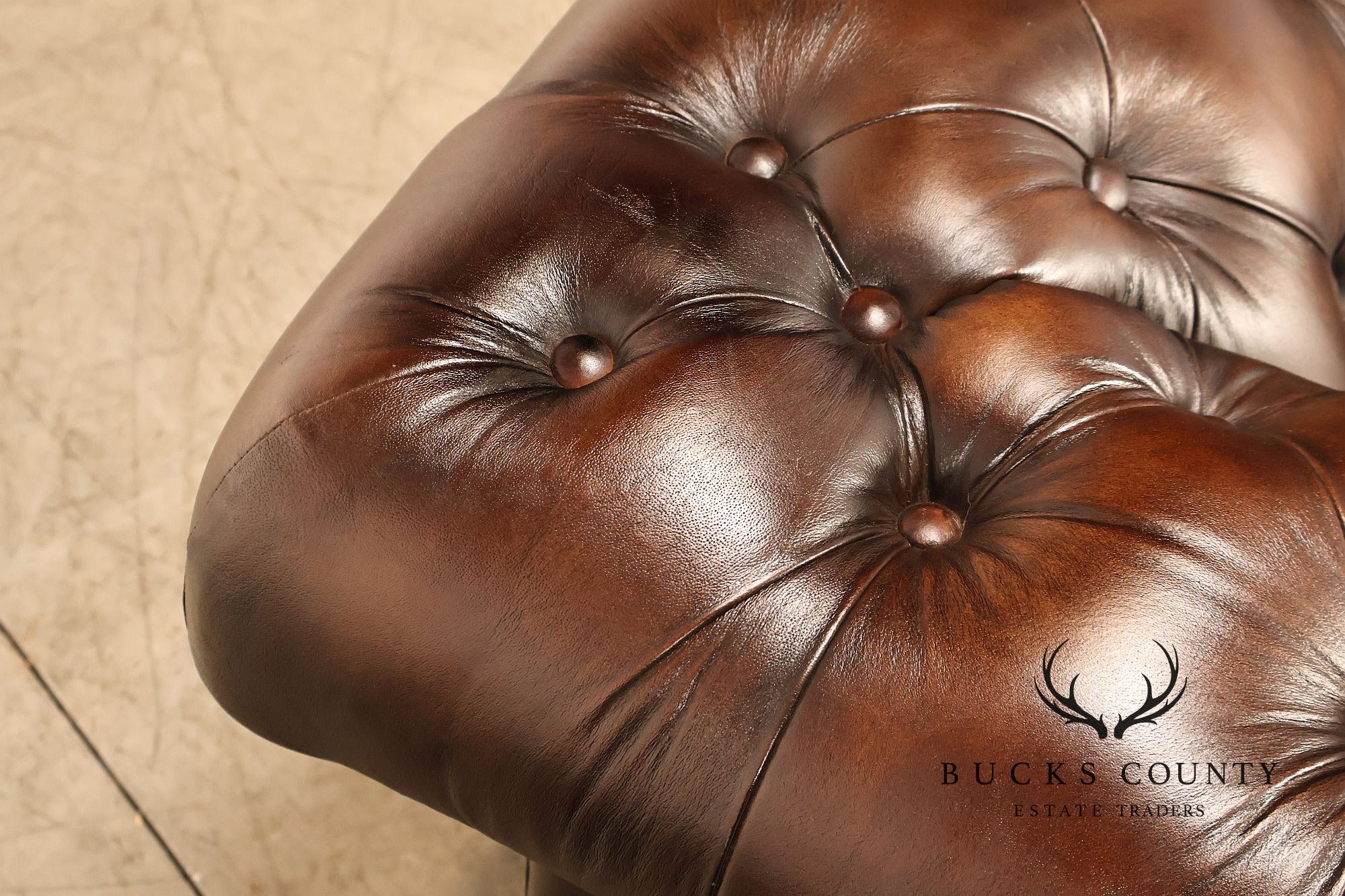 Distressed Brown Single Seater Cushion Chesterfield