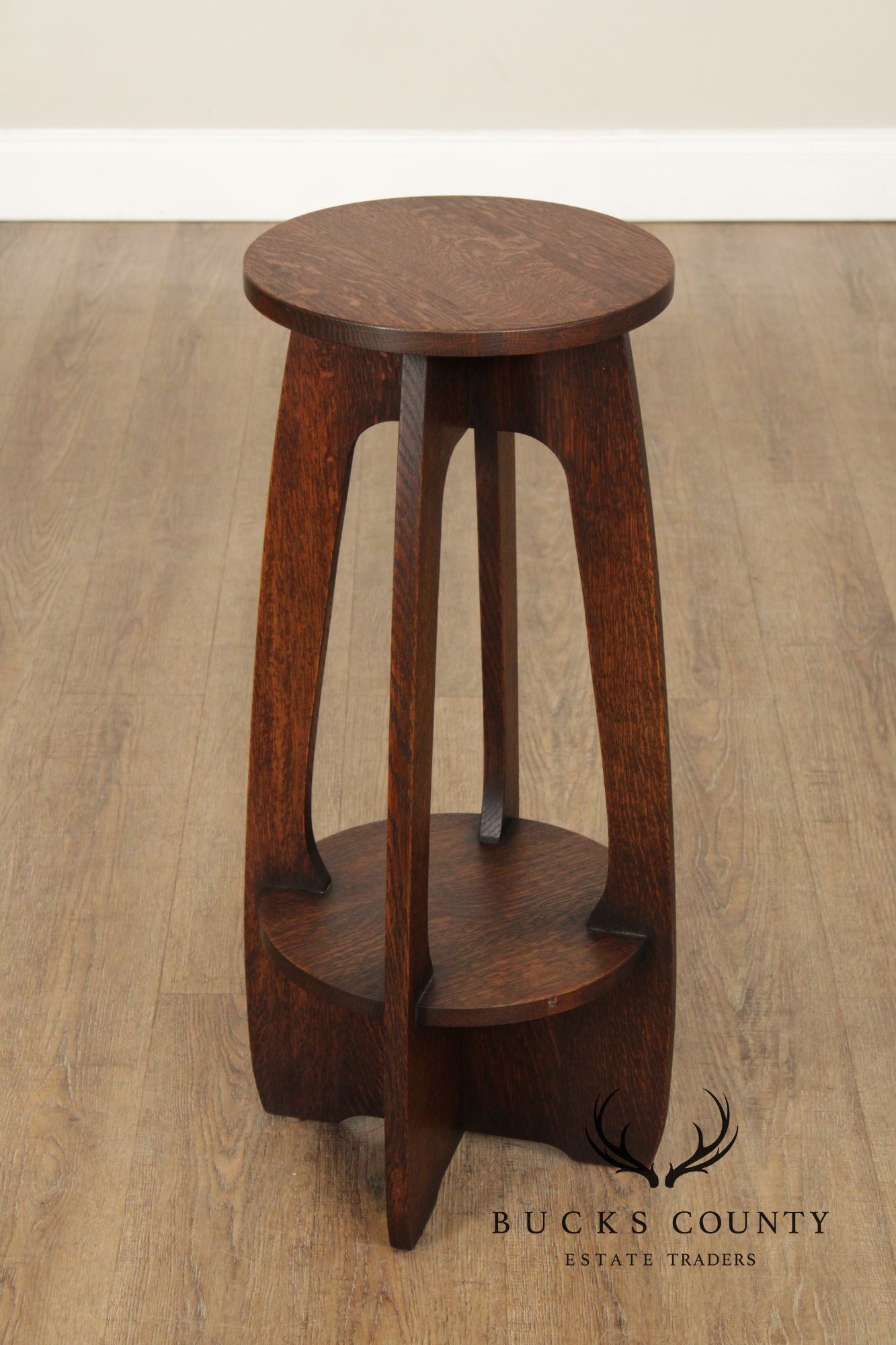 Warren Hile Studio Custom Crafted Mission Oak Fern Stand