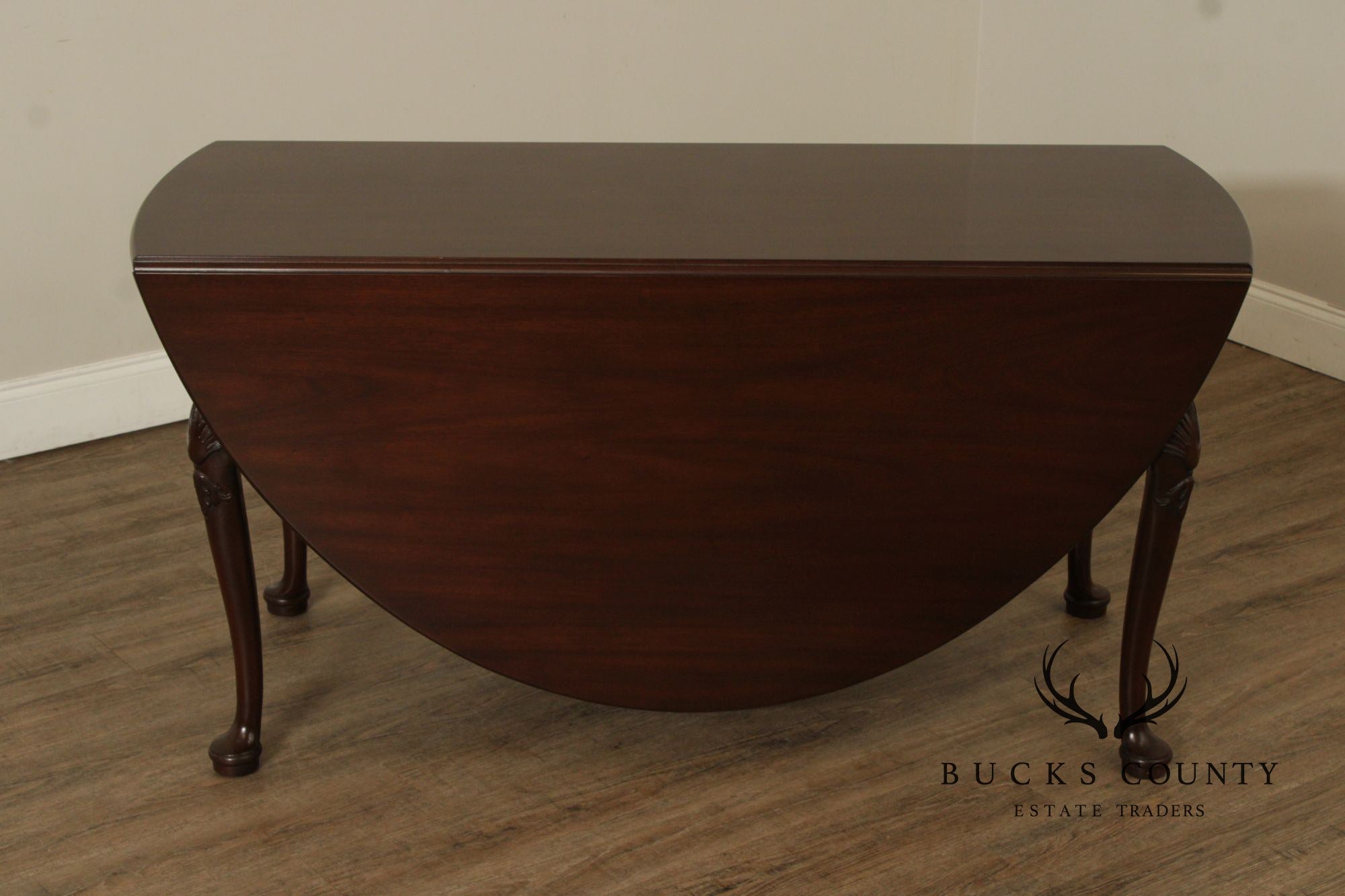 Kittinger Colonial Williamsburg Mahogany Drop Leaf Dining Table