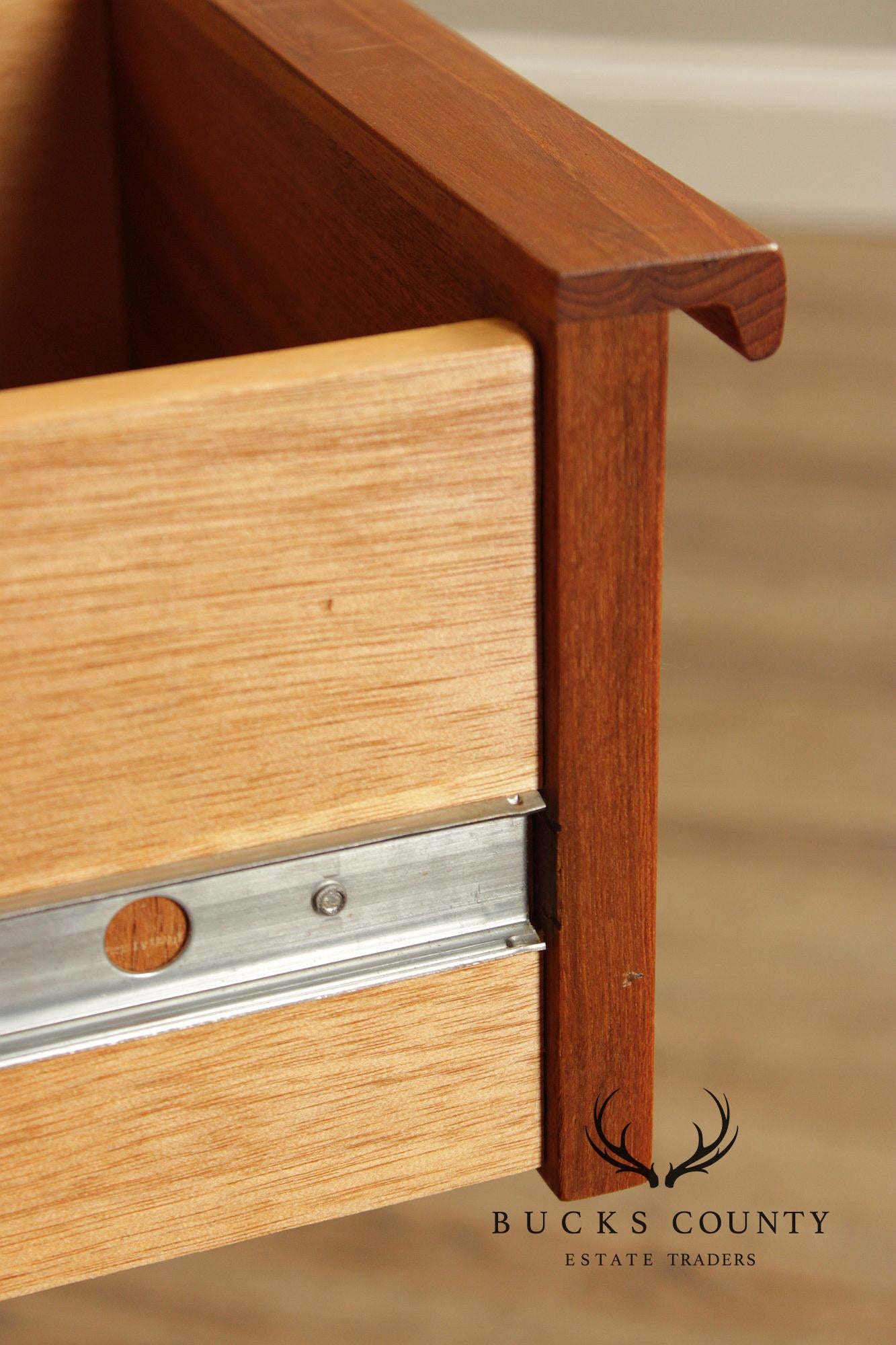 Schreiber’s Møbelfabrik Mid Century Danish Teak Vanity With Bench