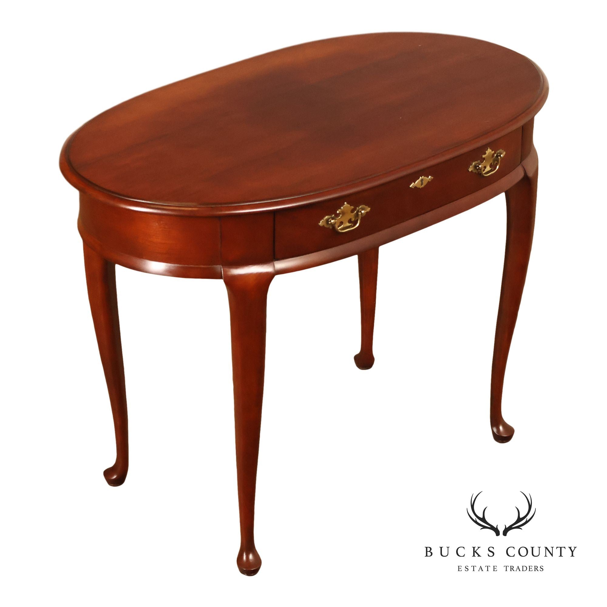 Superior Furniture Company Traditional Oval Cherry Petite Writing Desk