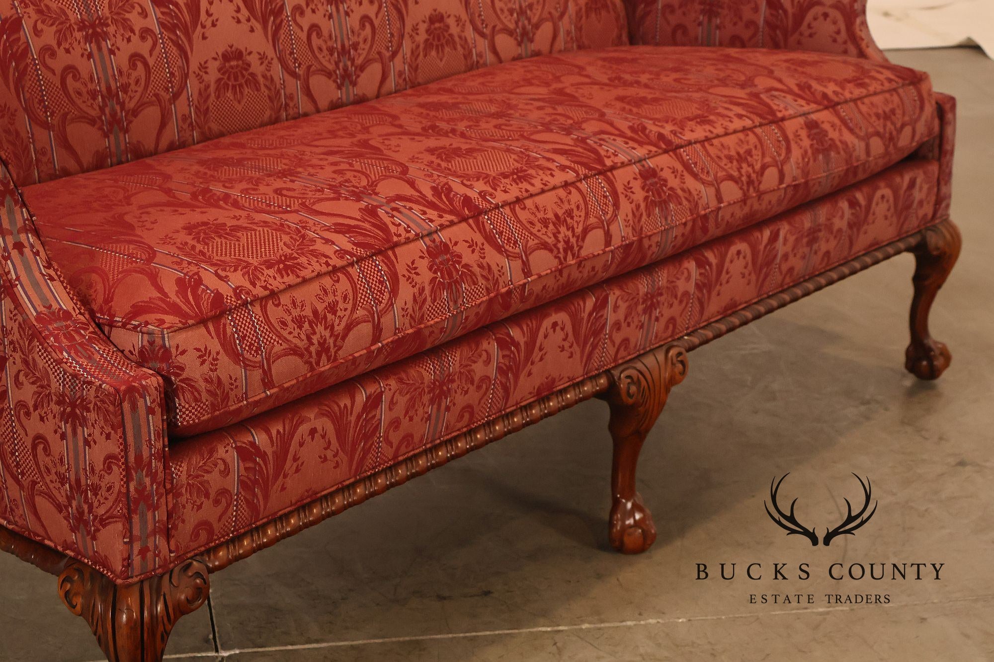 Hickory Chair 'Historical James River Plantations' Pair of Mahogany Sofas