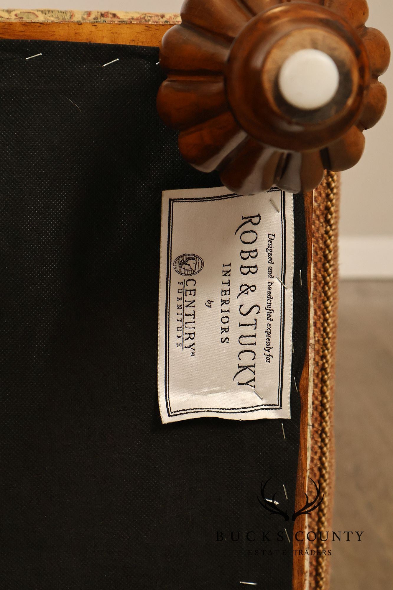 Robb & Stucky British Colonial Style Armchair with Ottoman