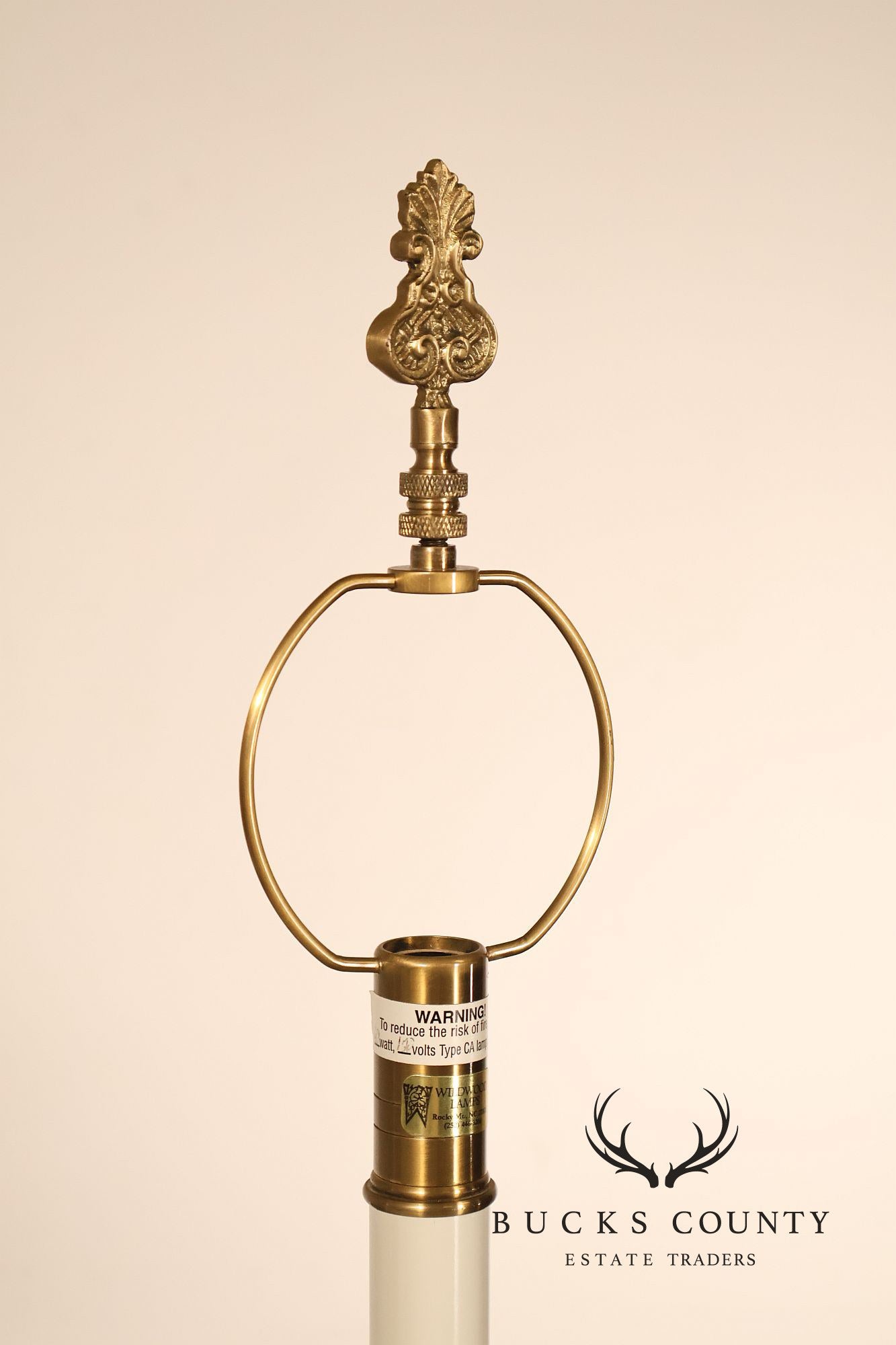 Wildwood Pair of Brass Tall Candlestick Table Lamps