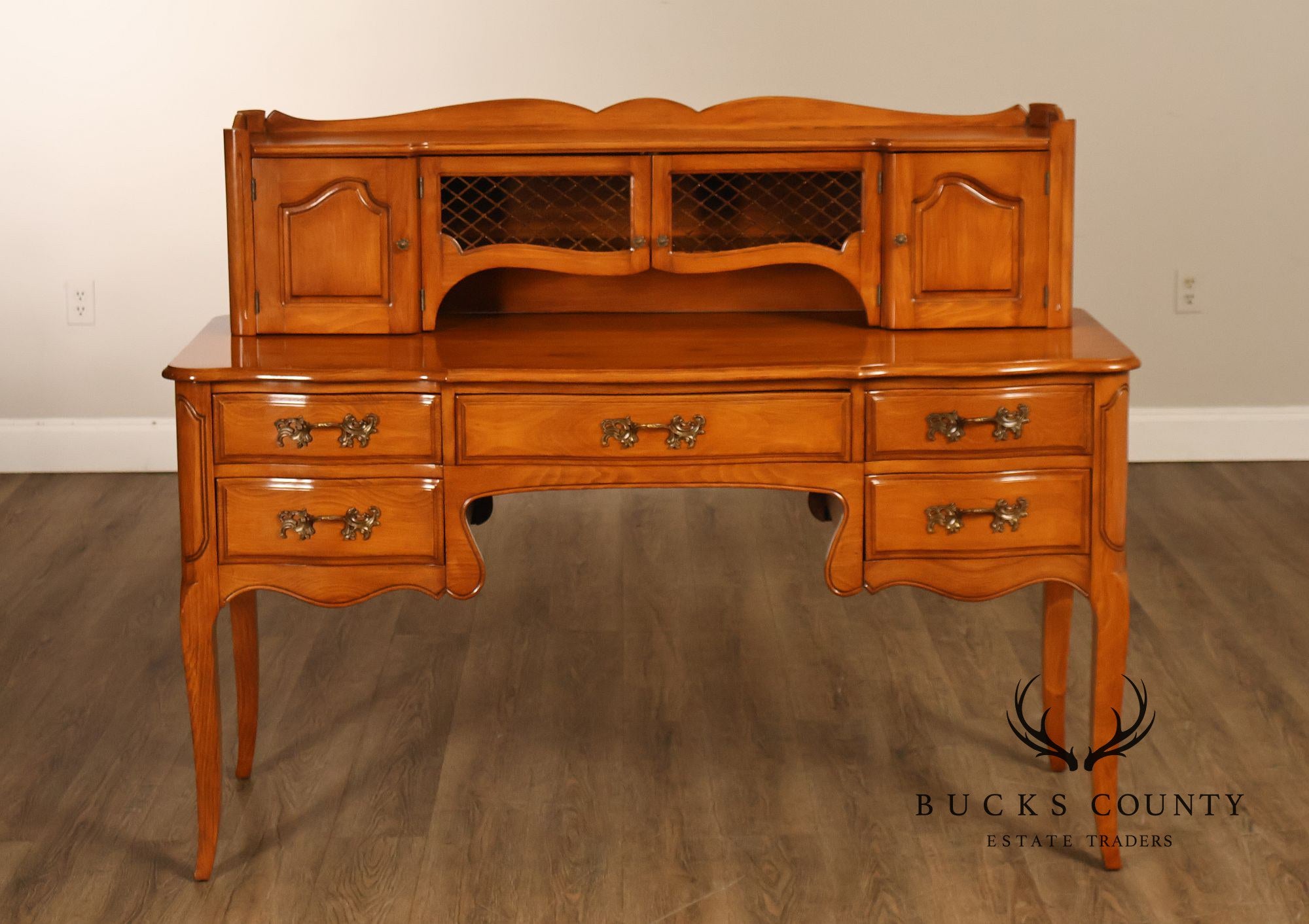 Davis Cabinet Company French Provincial Style Desk With Hutch And Chair
