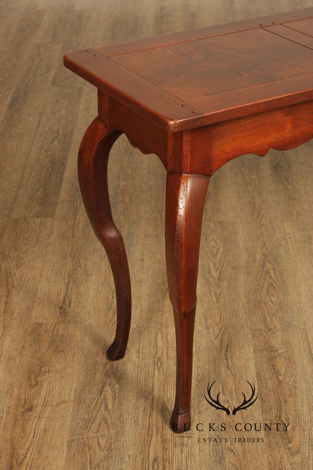 French Country Style Walnut Console Table