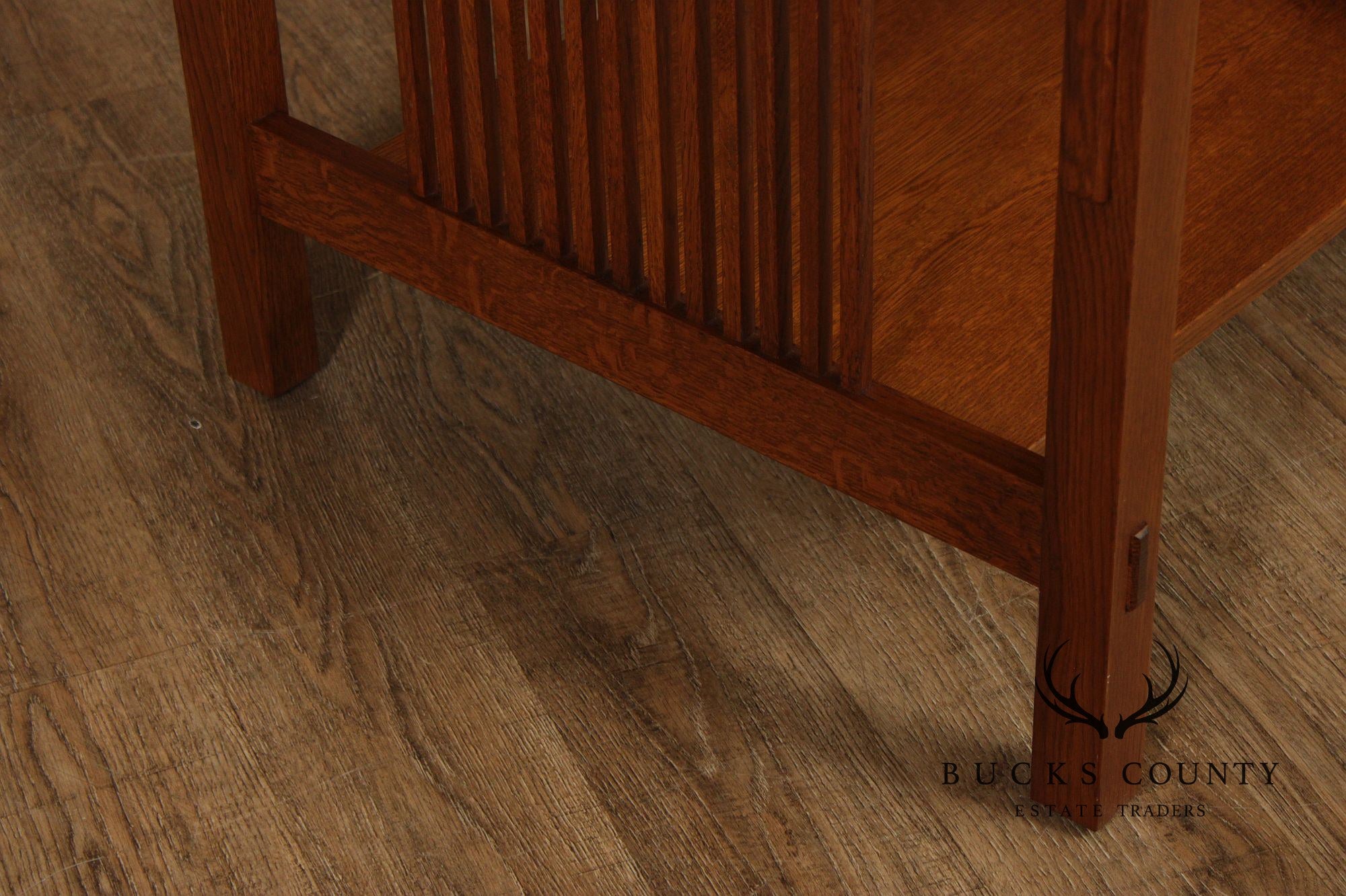 Stickley Mission Collection Oak Spindle Lamp Table