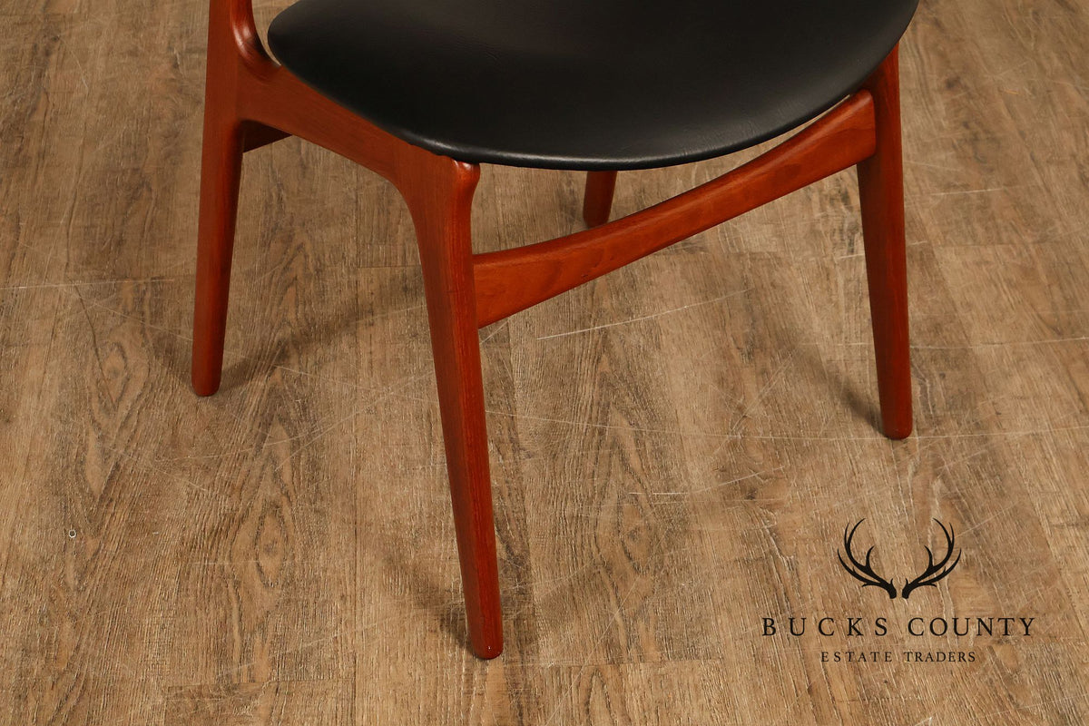 Danish Mid Century Modern Erik Buch Teak Desk Chair