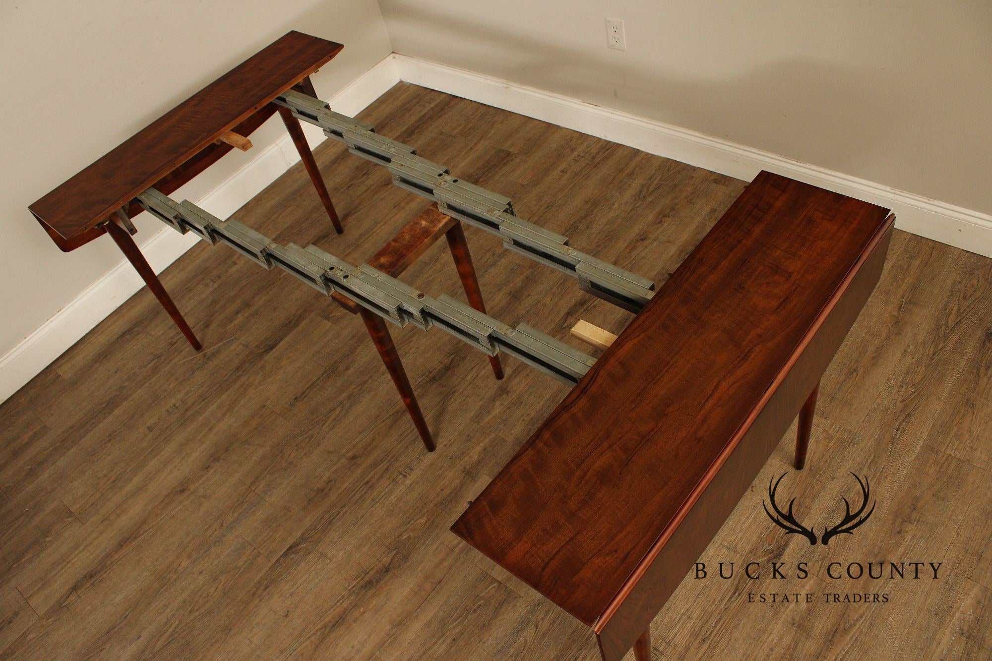 Widdicomb Mid Century Modern Walnut Drop Leaf Extendable Dining Table