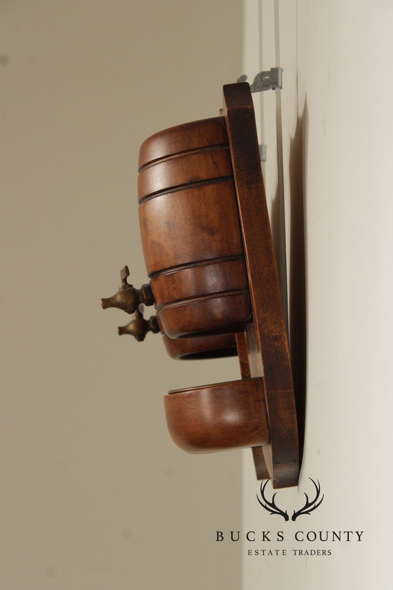 Pair Of Vintage Italian Wall Mounted Miniature Barrel Drink Sconces