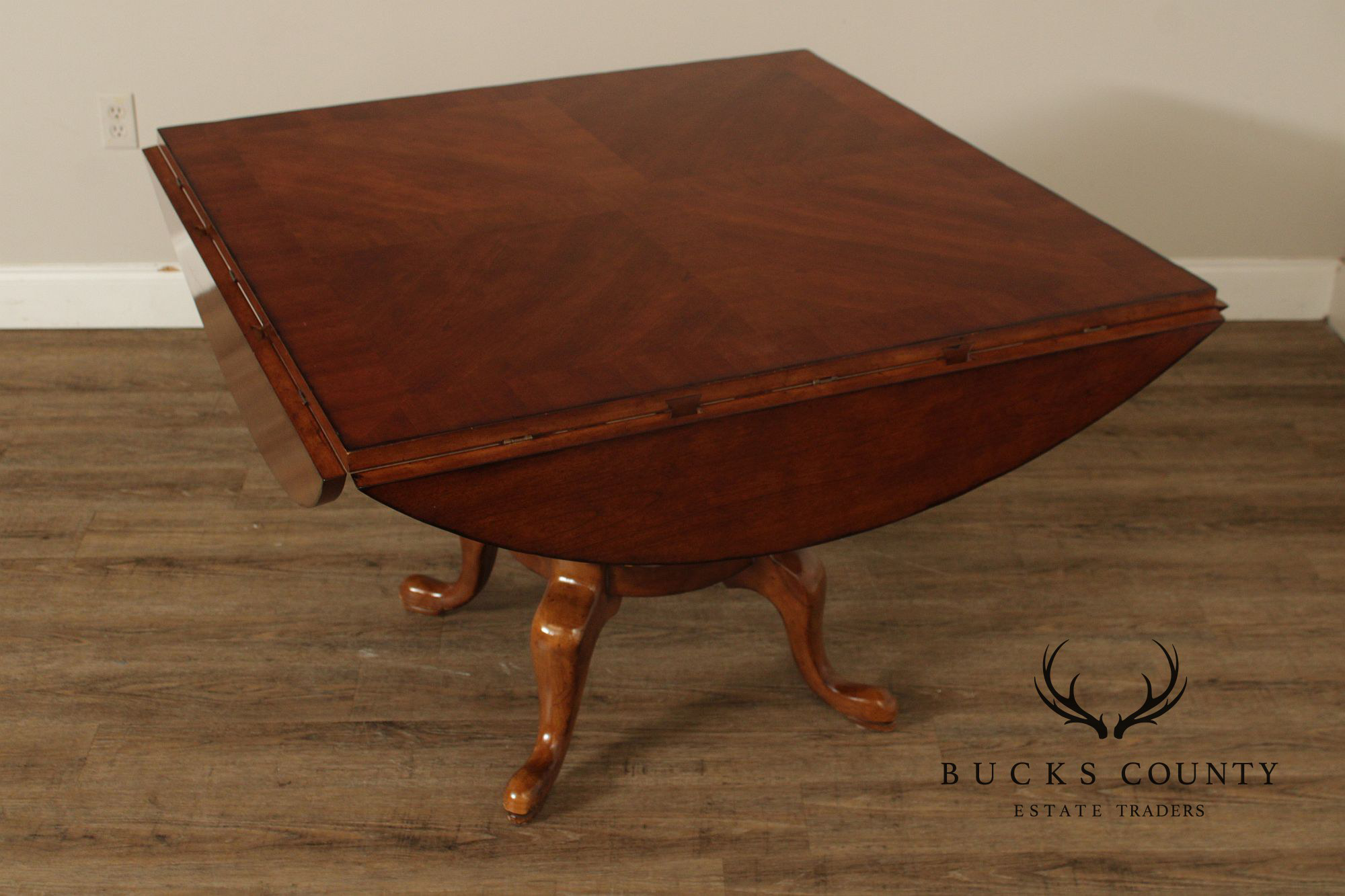 Century Furniture Mahogany Drop-Leaf Game Table