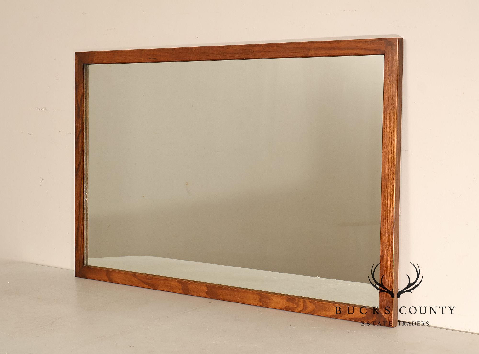 Carolina Mirror Co. Mid Century Modern Walnut Frame Mirror