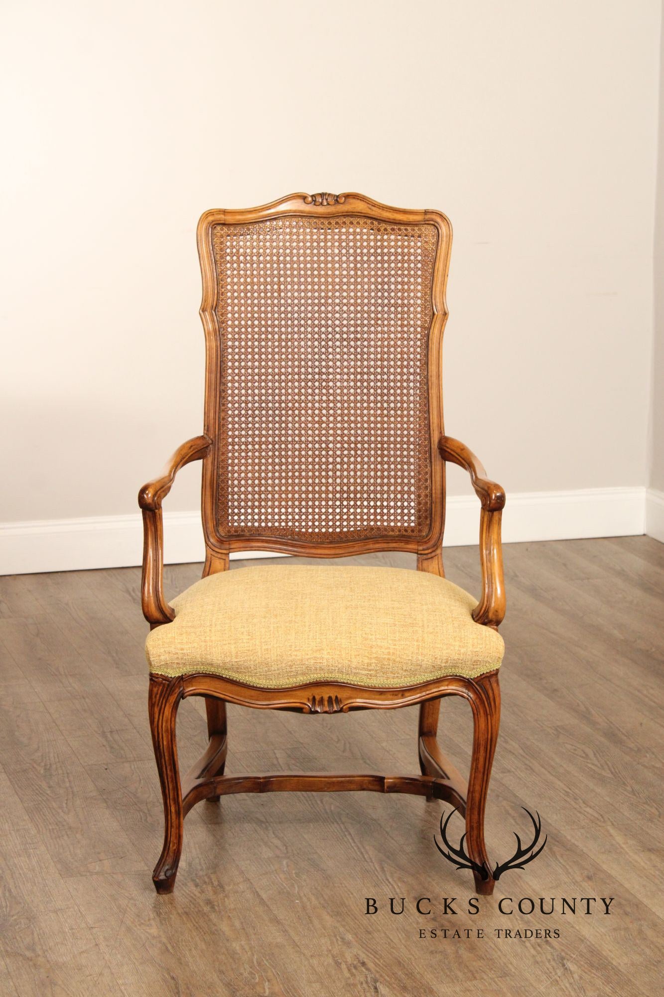 French Provincial Style Set of Six Tall-Back Dining Chairs