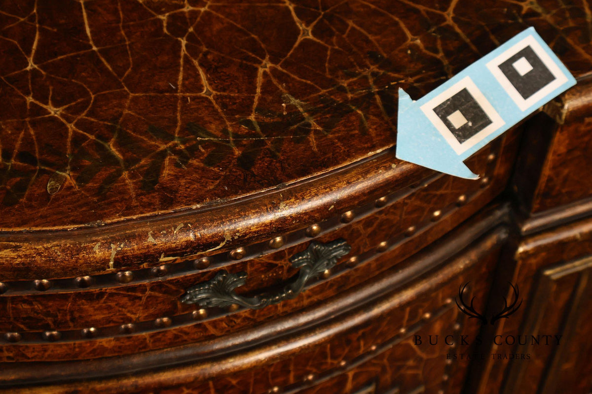 Spanish Colonial Style Faux Leather Sideboard