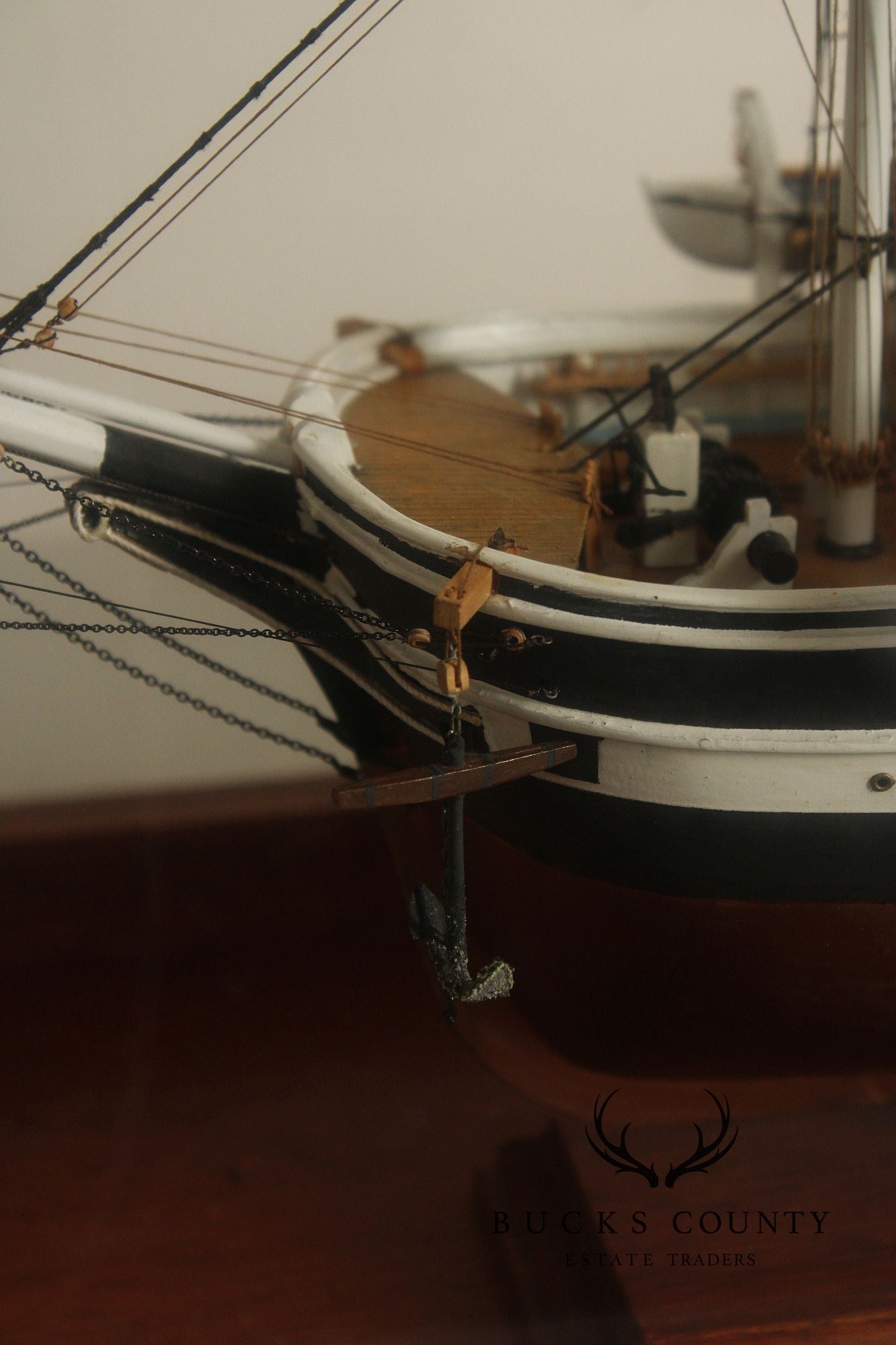 Charles W. Morgan 1841 Whaling Ship Wooden Model In Glass Display Case
