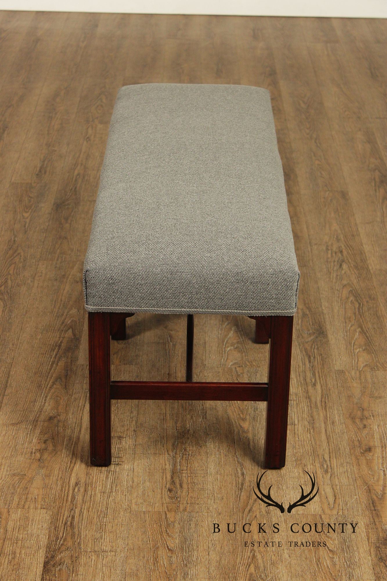 Chippendale Style Mahogany Six Legged Window Bench