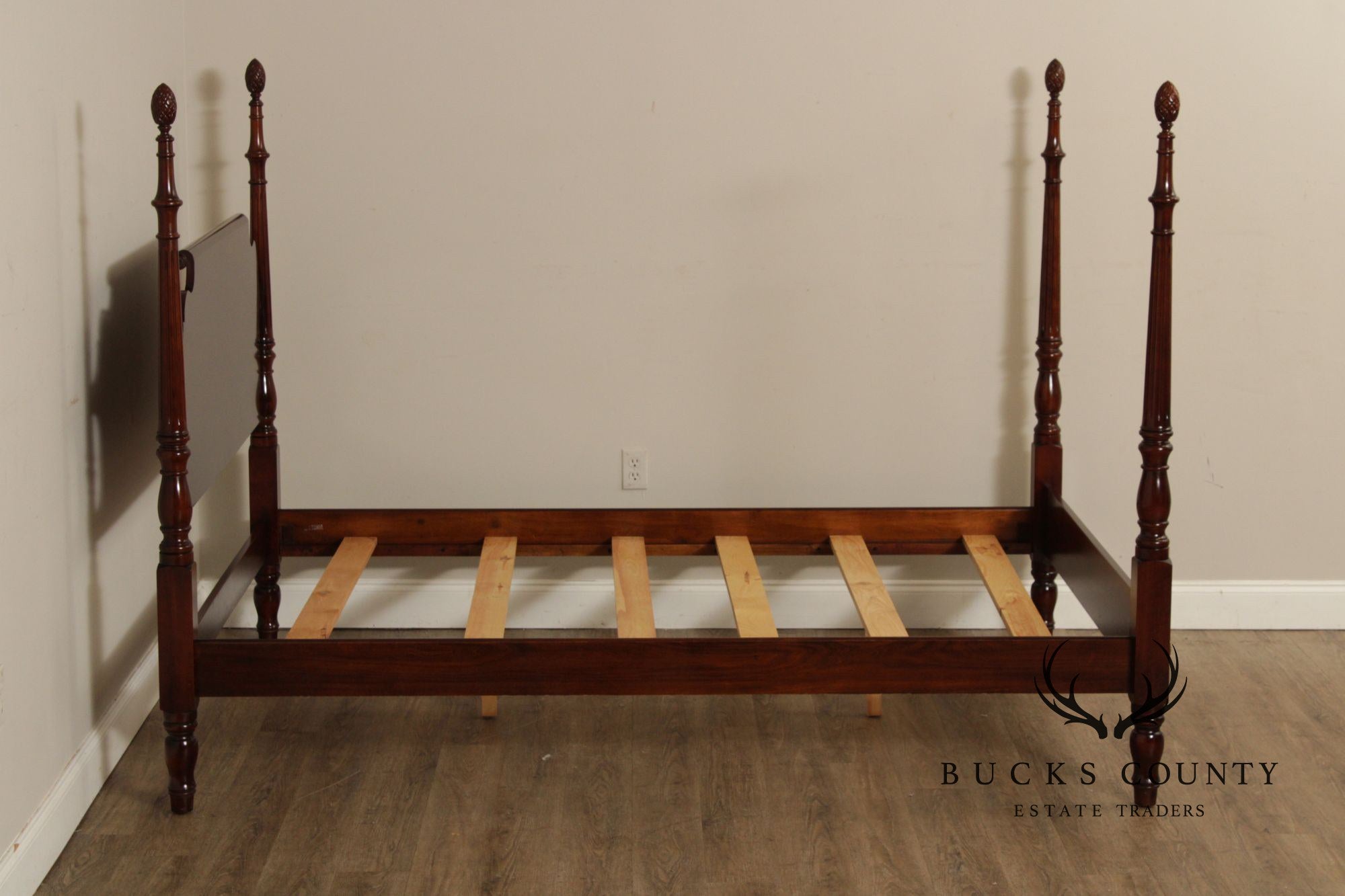 Statton Carved Cherry Queen Poster Bed