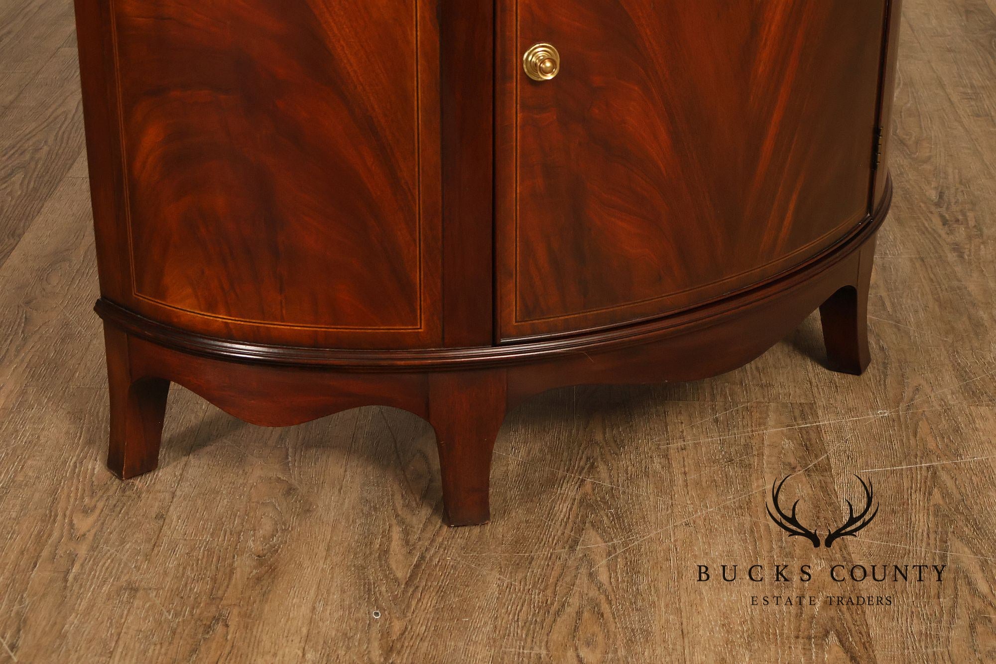 Henkel Harris Georgian Style Mahogany Demilune Console