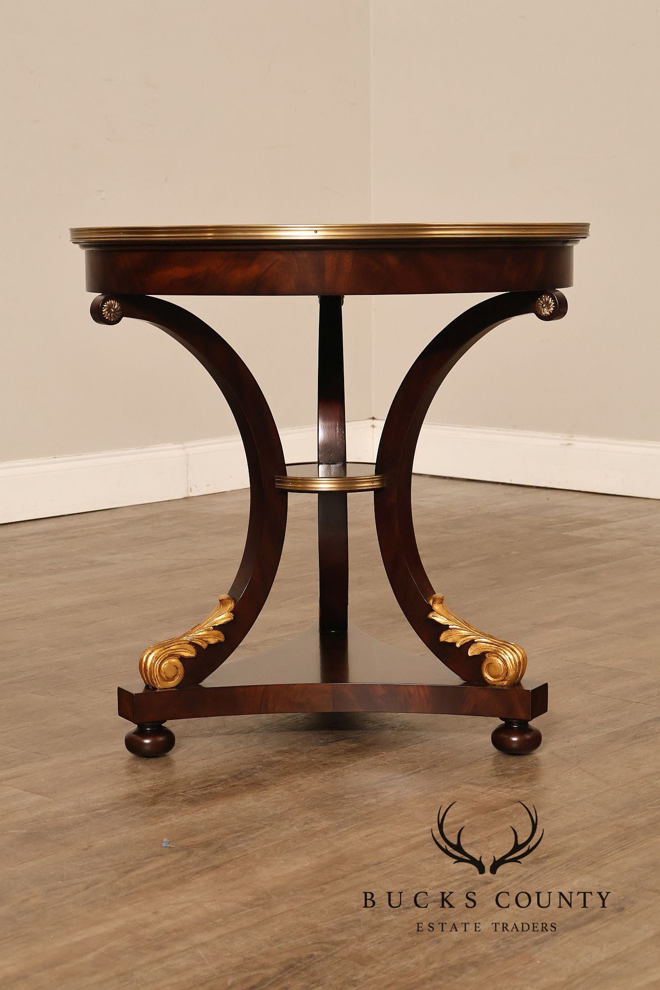 Theodore Alexander Pair of 'After Dinner Drinks' Mahogany Side Tables