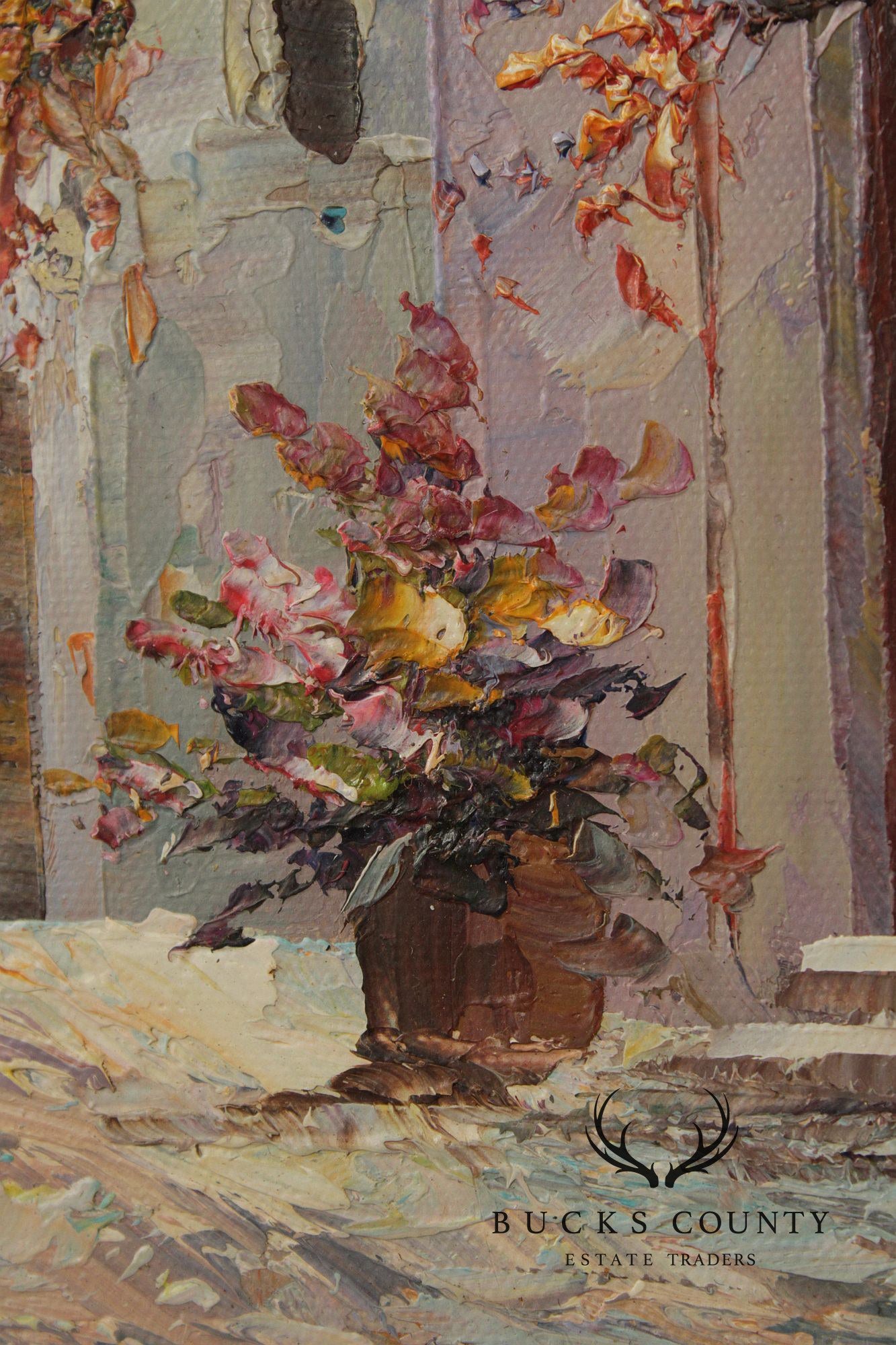 Impressionist Style Oil Painting, Italian Villagescape