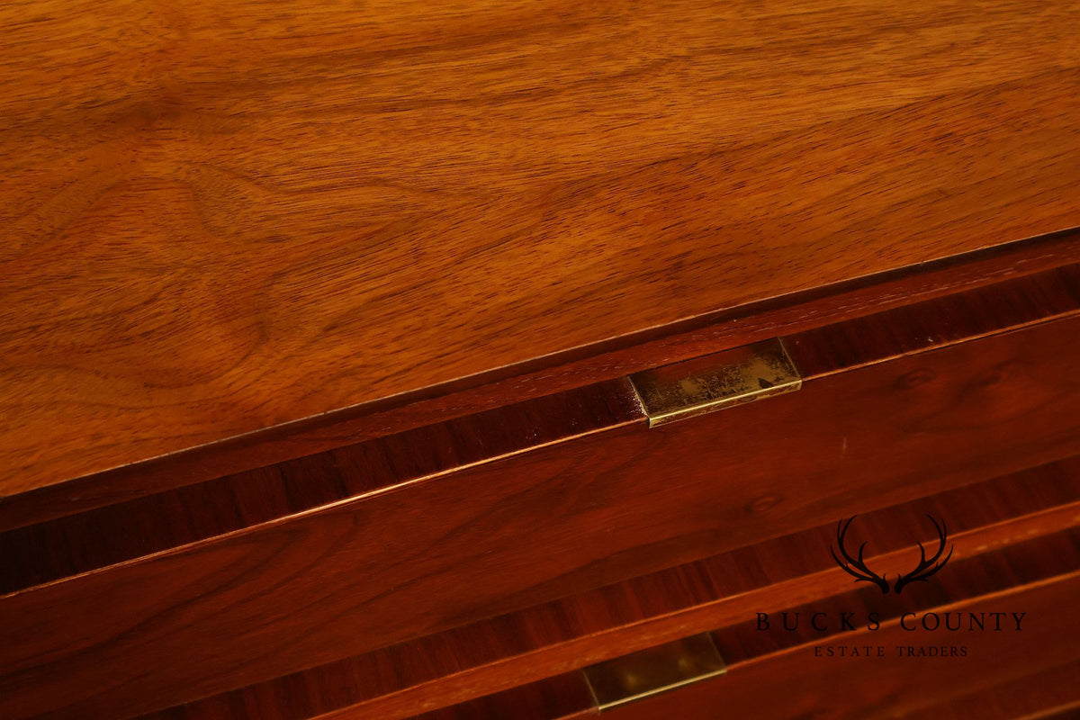 Mid-Century Modern Walnut Bentwood Sculpted Handle Sideboard