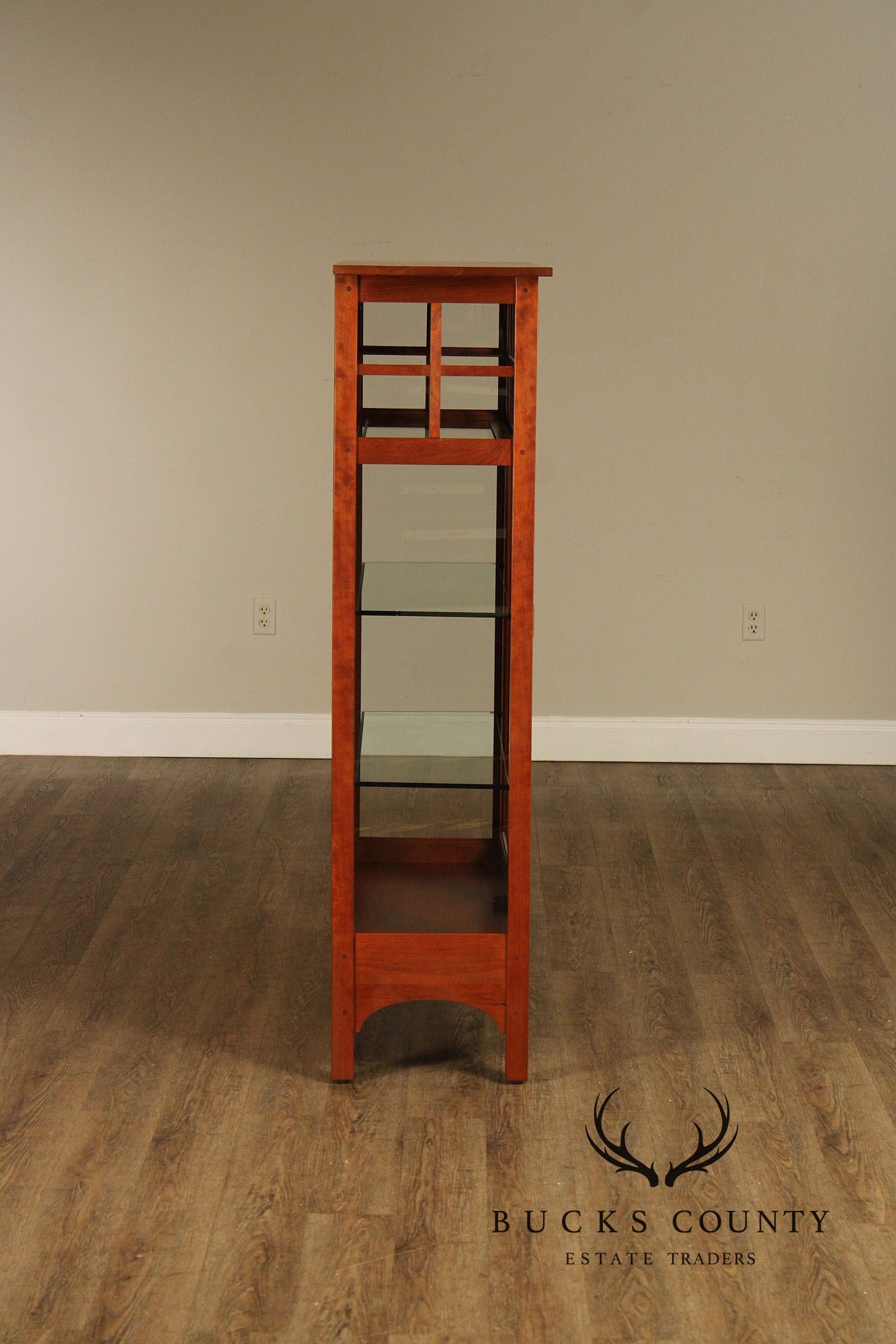 Stickley Mission Collection Cherry Two Door Display Cabinet