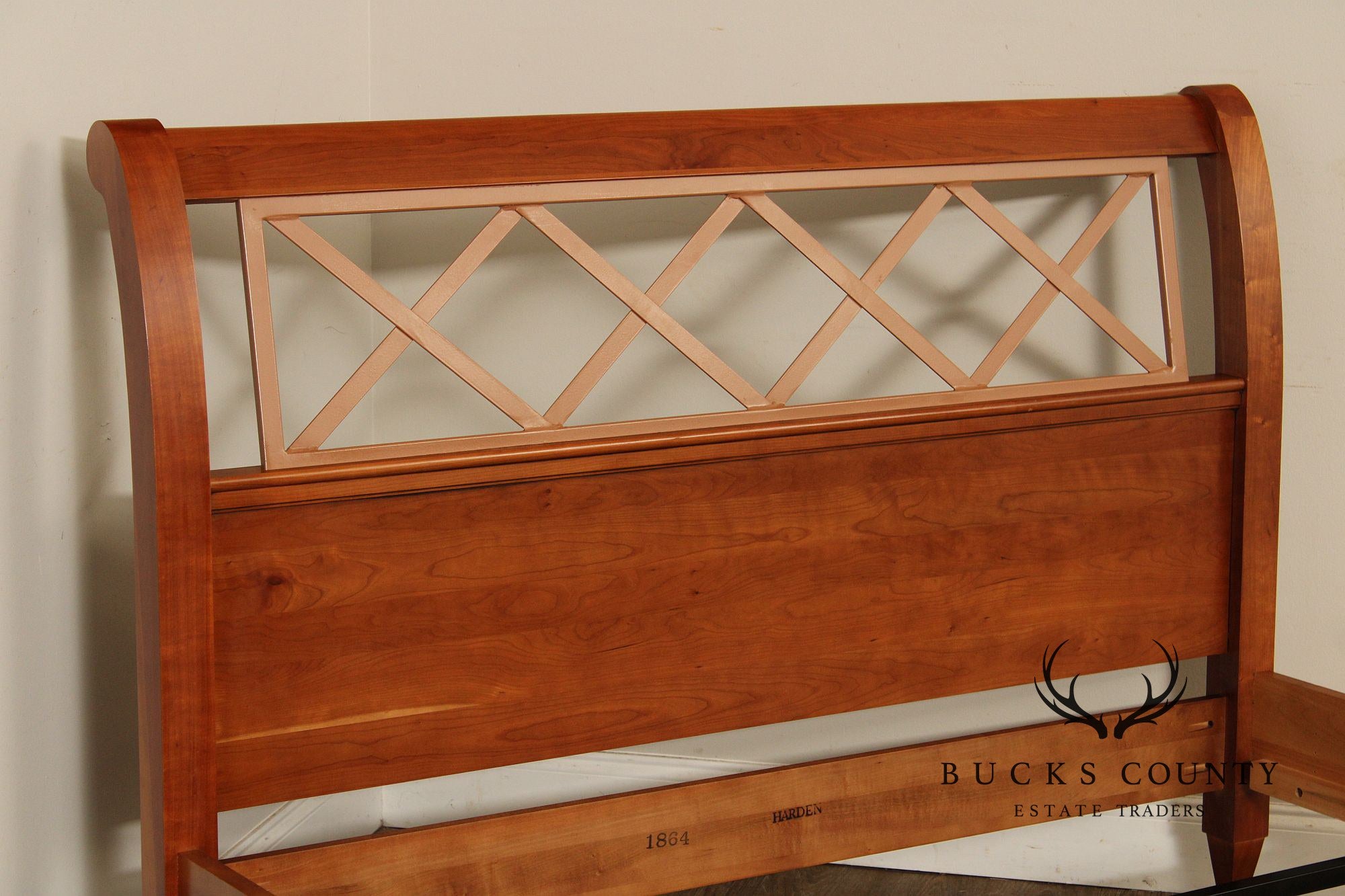 Harden Directoire Style Cherry Sleigh Queen Bed