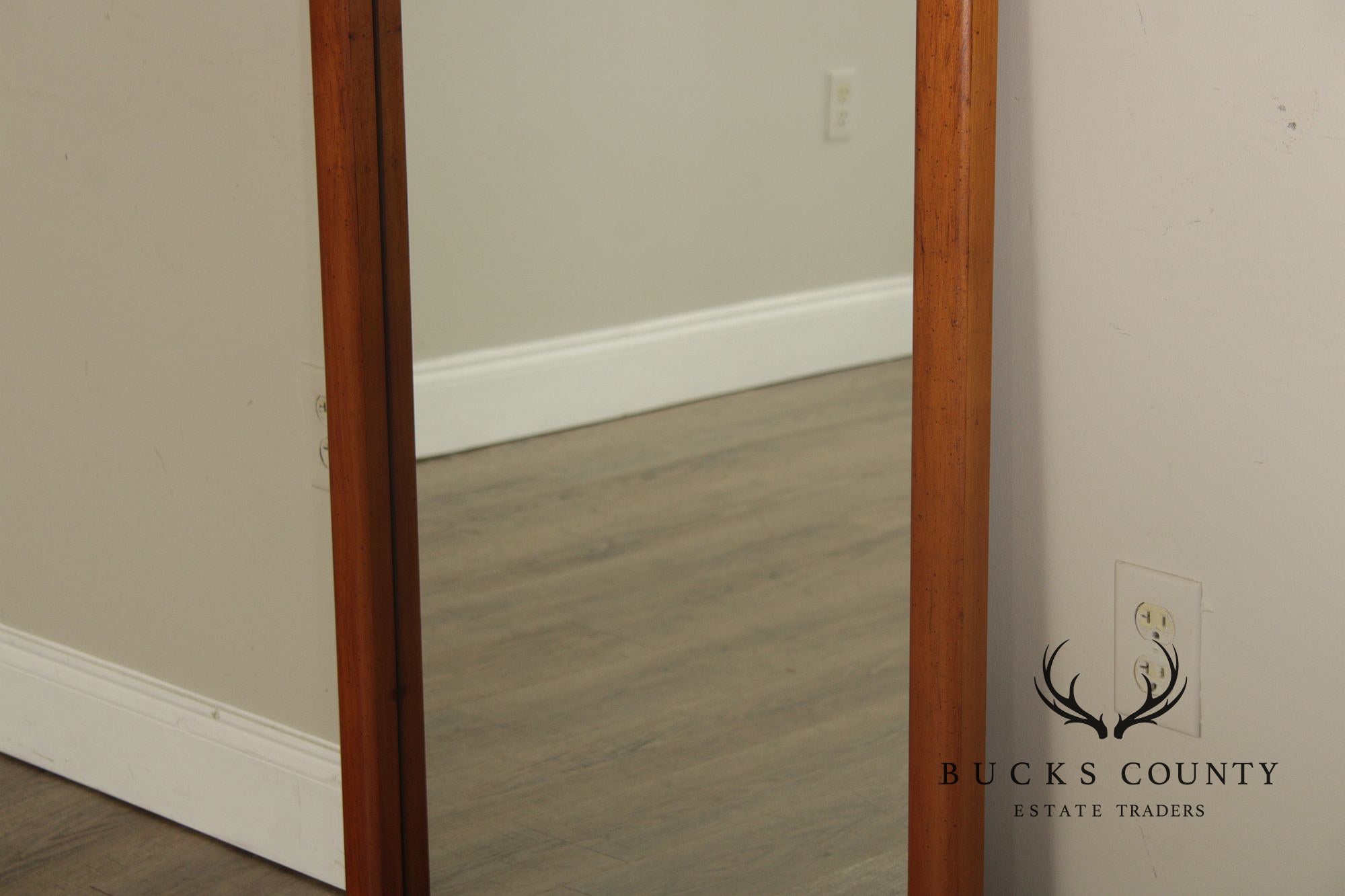 Stanley Furniture Country Pine and Wicker Mirror