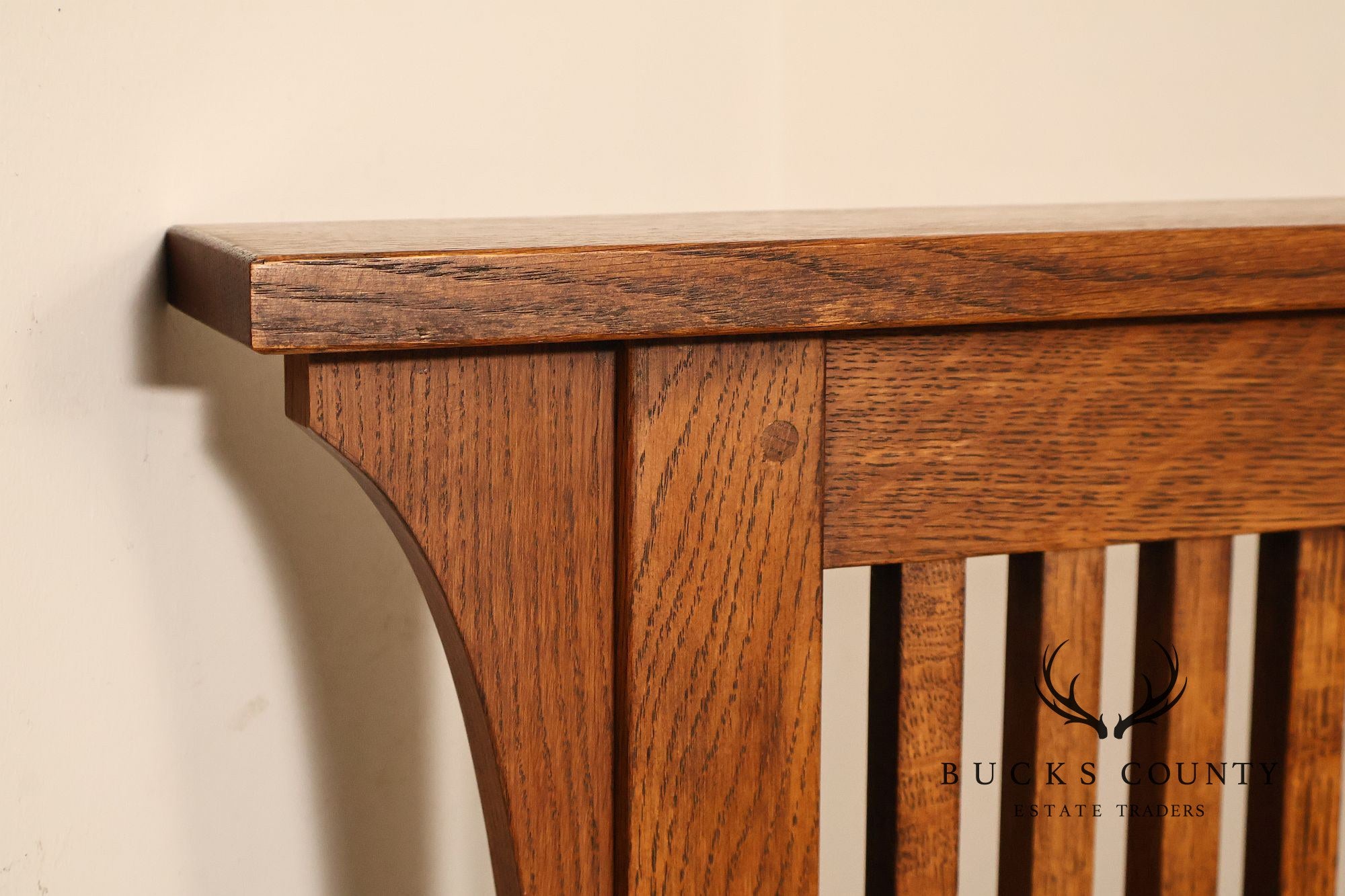 Stickley Mission Collection Oak Spindle Queen Bed