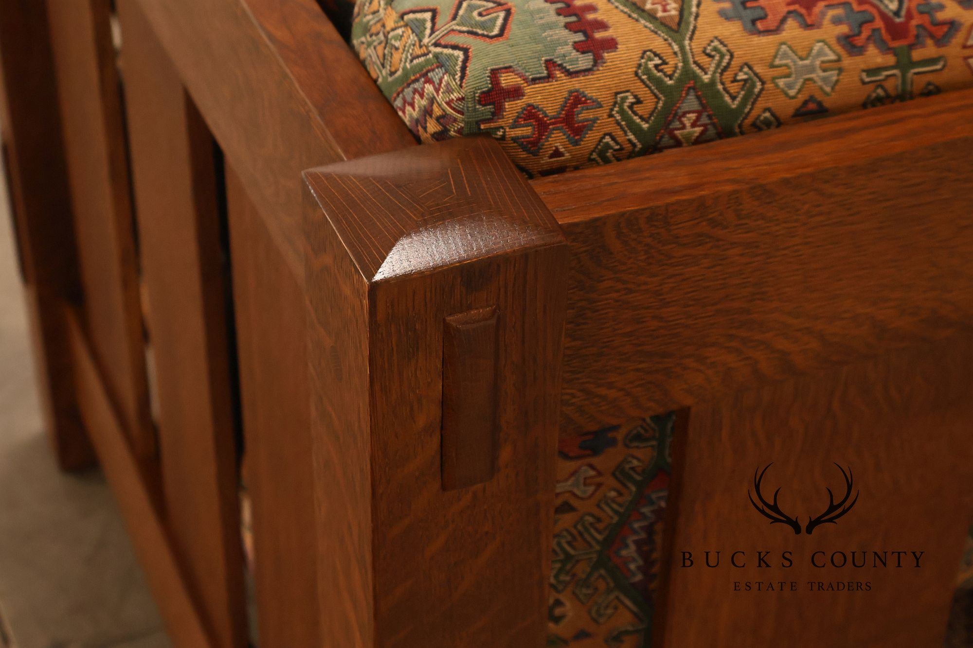 Stickley Mission Collection Oak Settle Sofa